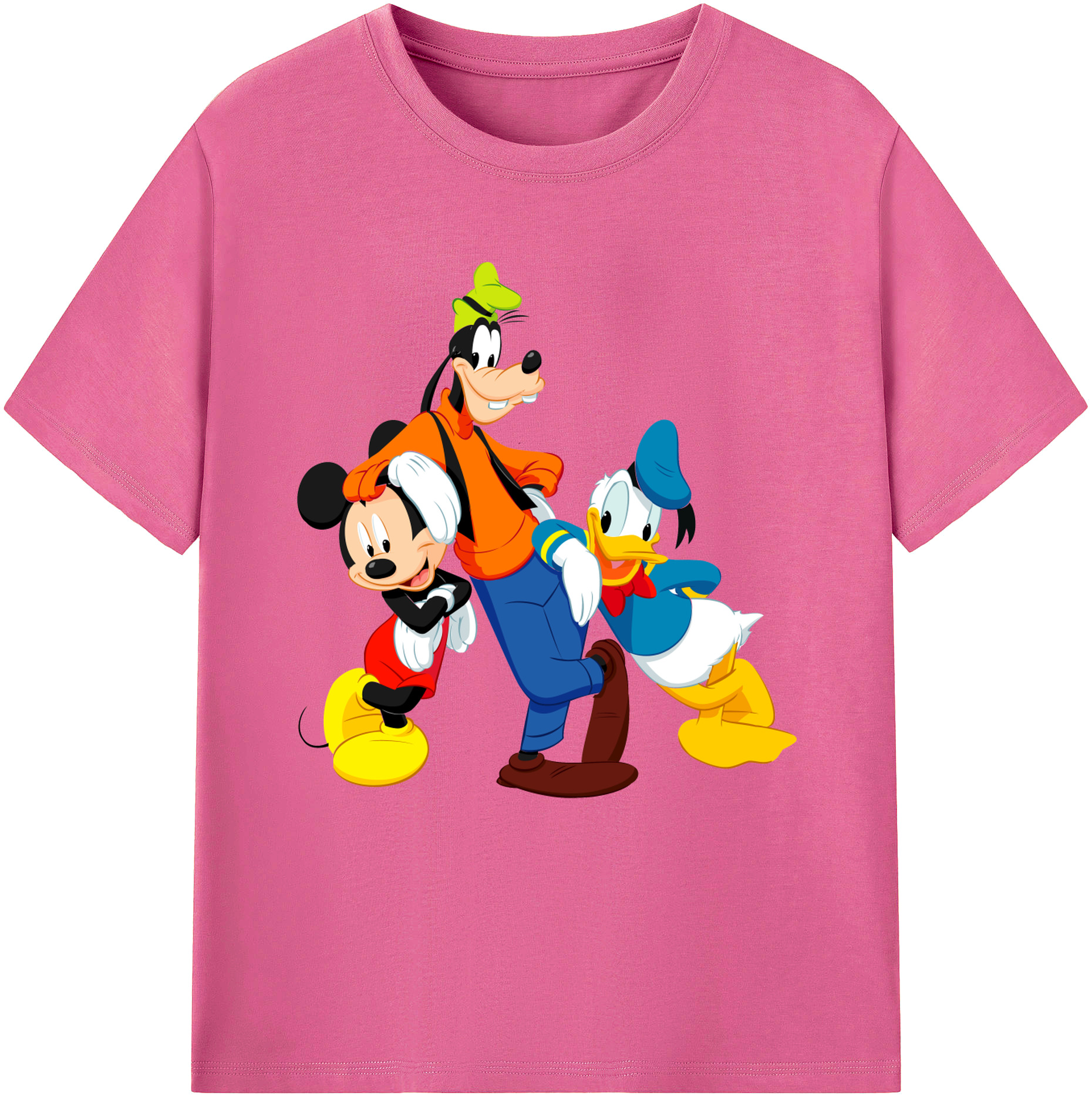 （画像用） ミッキーマウス Mickey Mouse レディースカジュアルプリントTシャツ（綿100％）