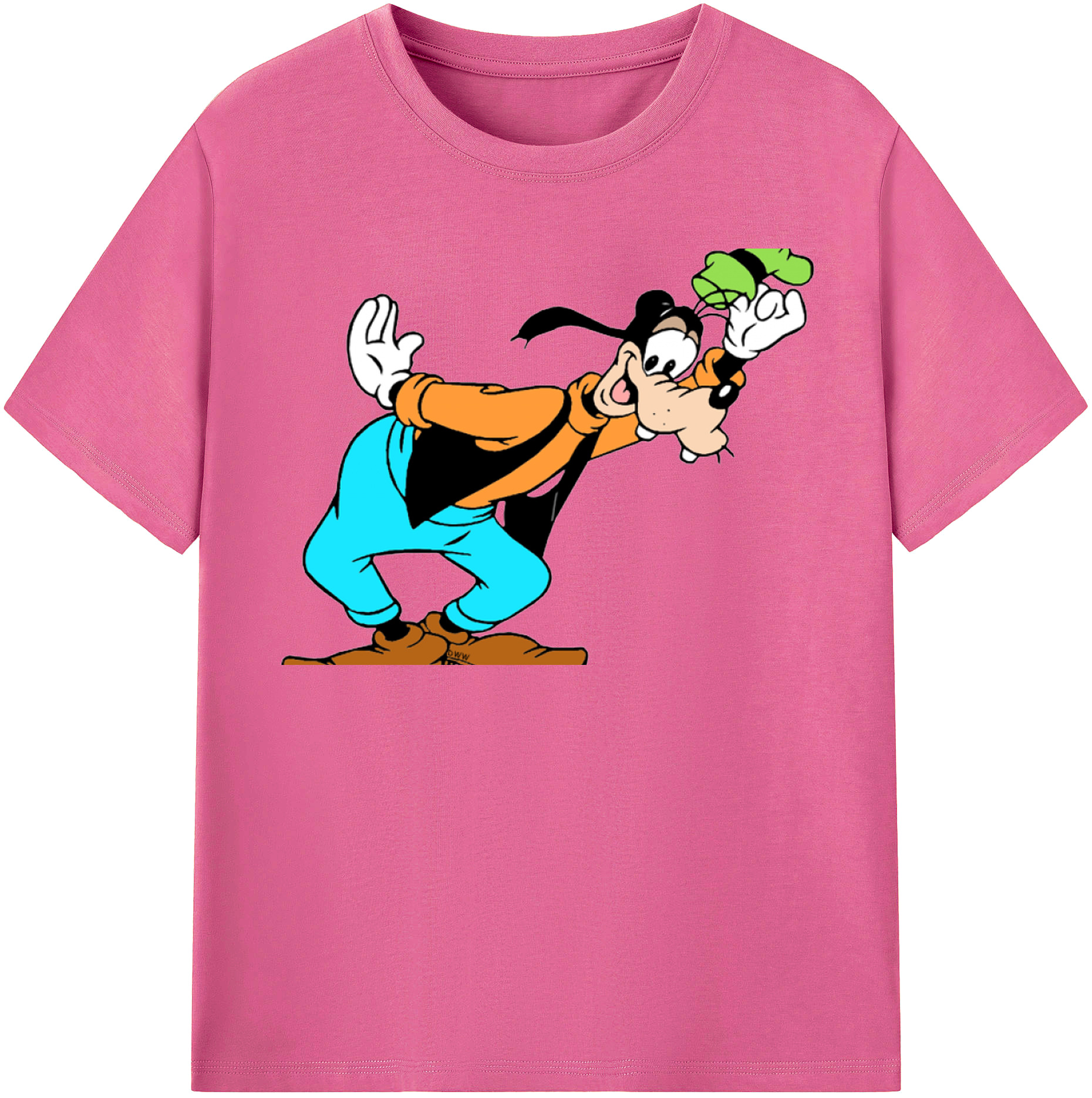 （画像用） ミッキーマウス Mickey Mouse レディースカジュアルプリントTシャツ（綿100％）