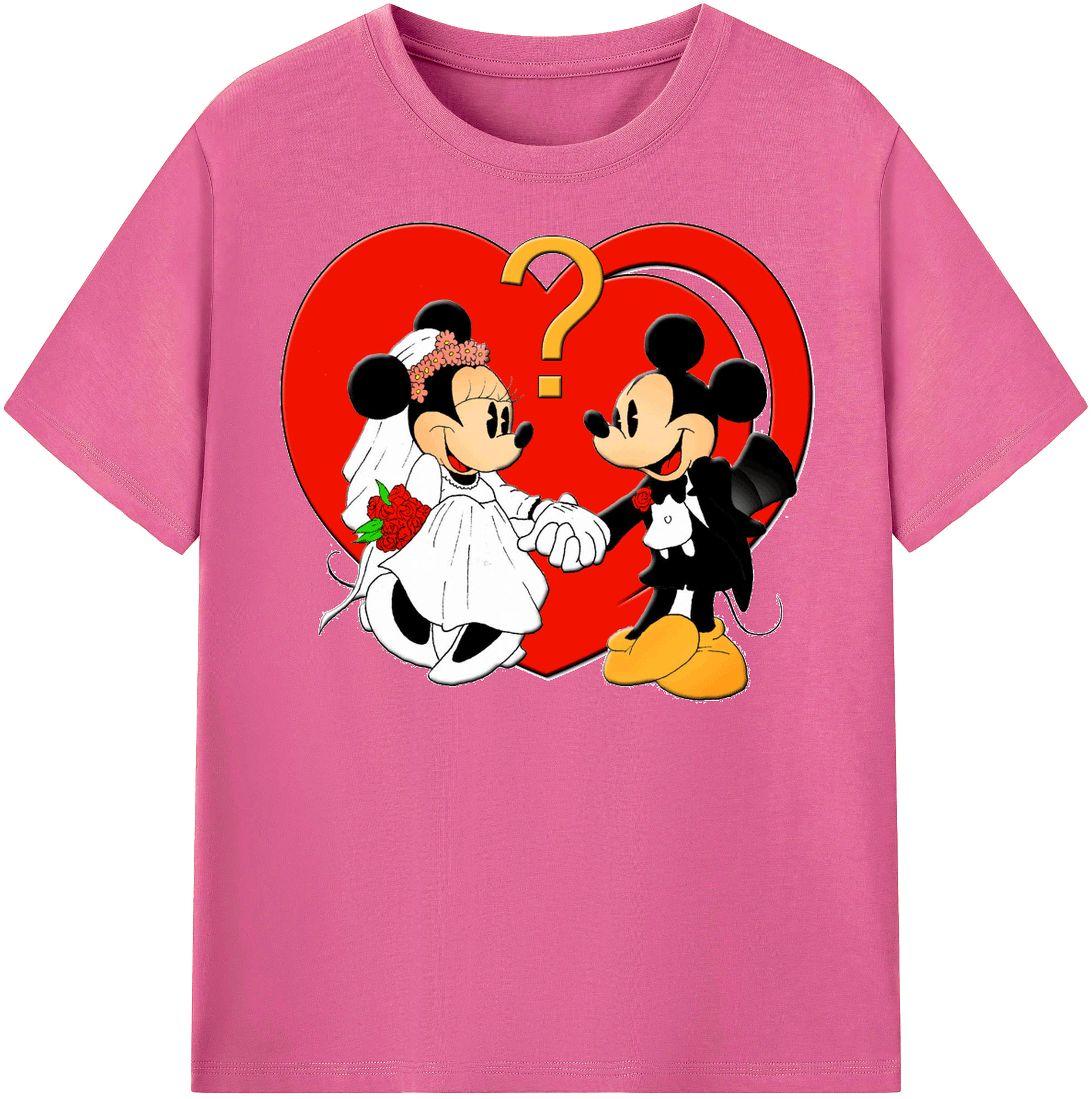 （画像用） ミッキーマウス Mickey Mouse レディースカジュアルプリントTシャツ（綿100％）