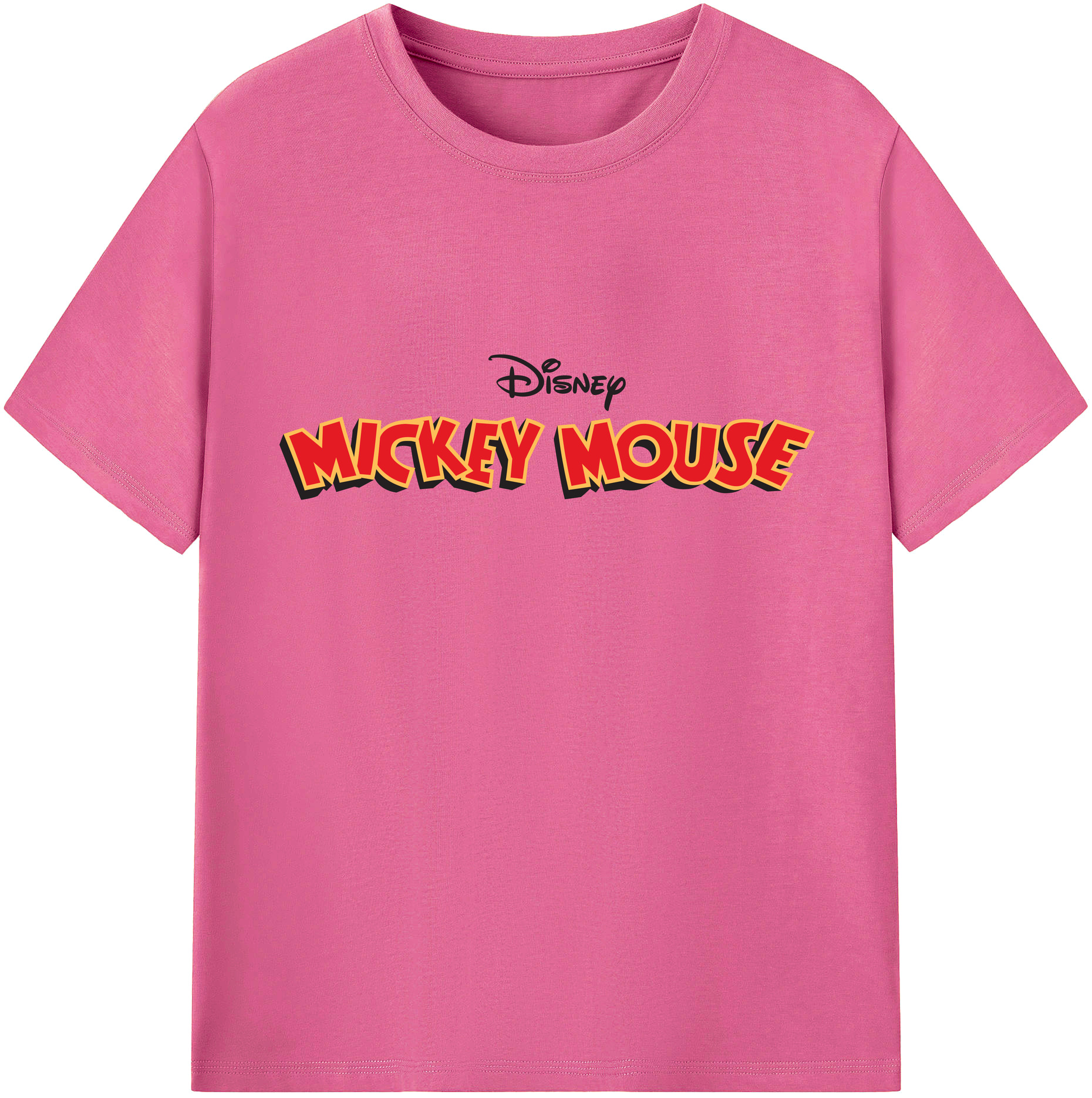 （画像用） ミッキーマウス Mickey Mouse レディースカジュアルプリントTシャツ（綿100％）