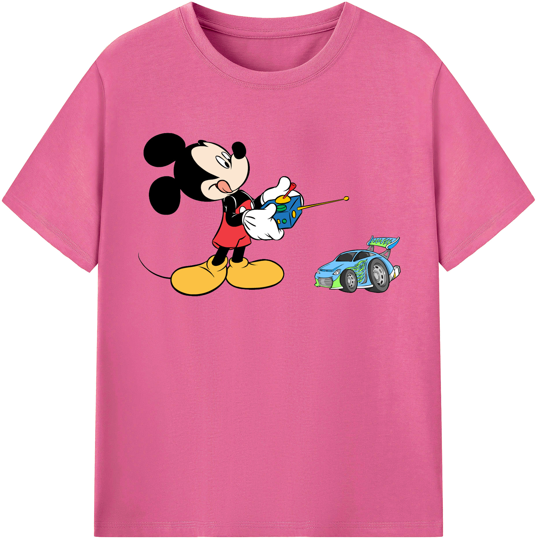 （画像用） ミッキーマウス Mickey Mouse レディースカジュアルプリントTシャツ（綿100％）