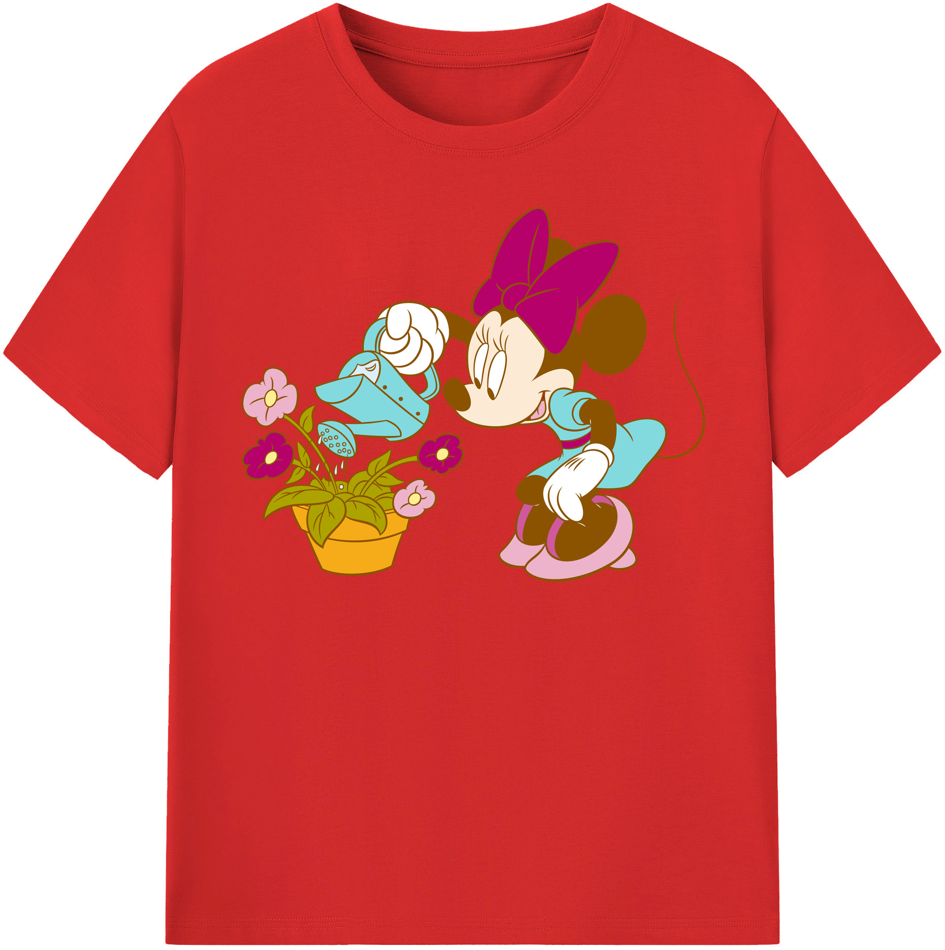 （画像用） ミッキーマウス Mickey Mouse レディースカジュアルプリントTシャツ（綿100％）