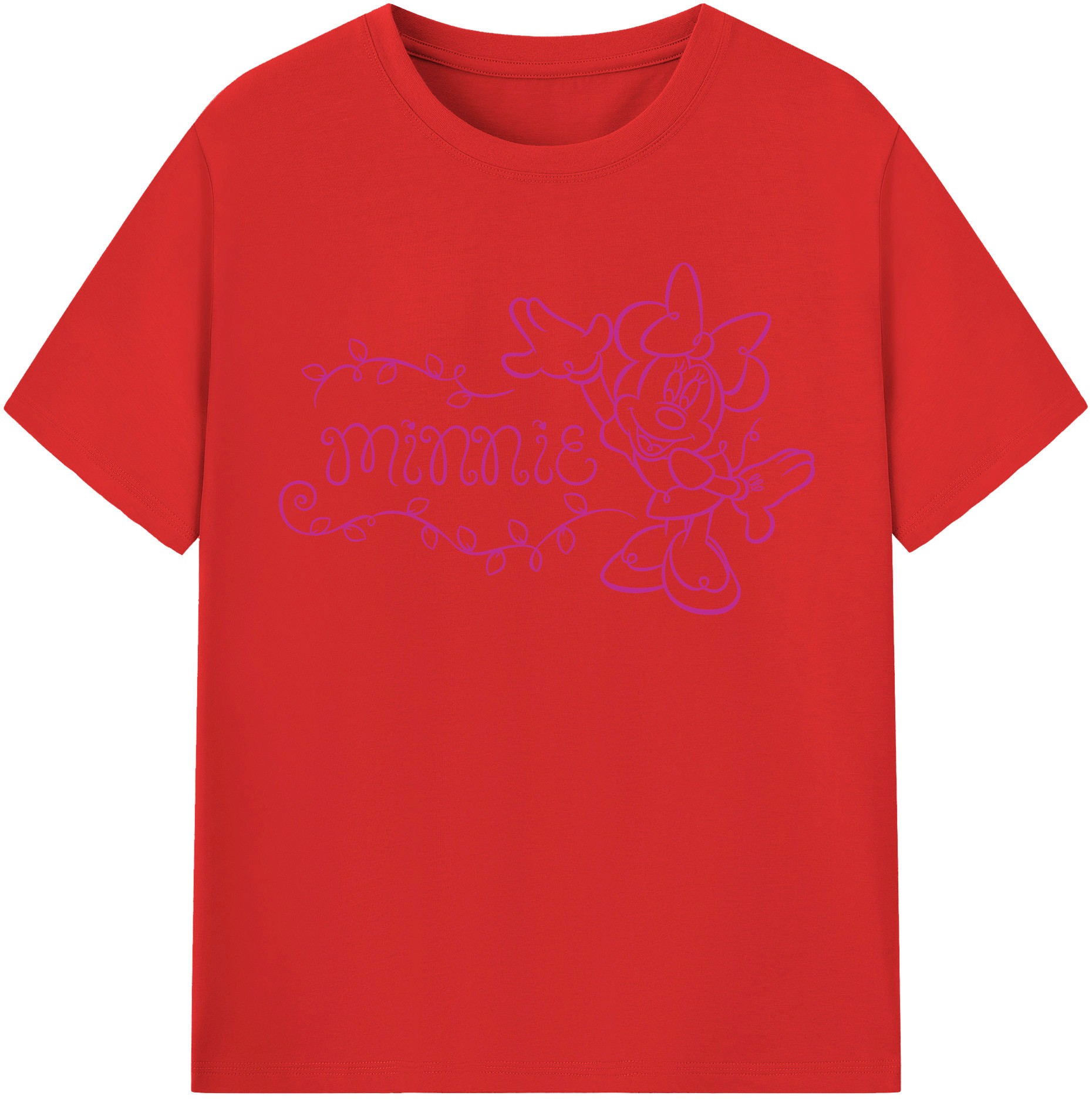 （画像用） ミッキーマウス Mickey Mouse レディースカジュアルプリントTシャツ（綿100％）