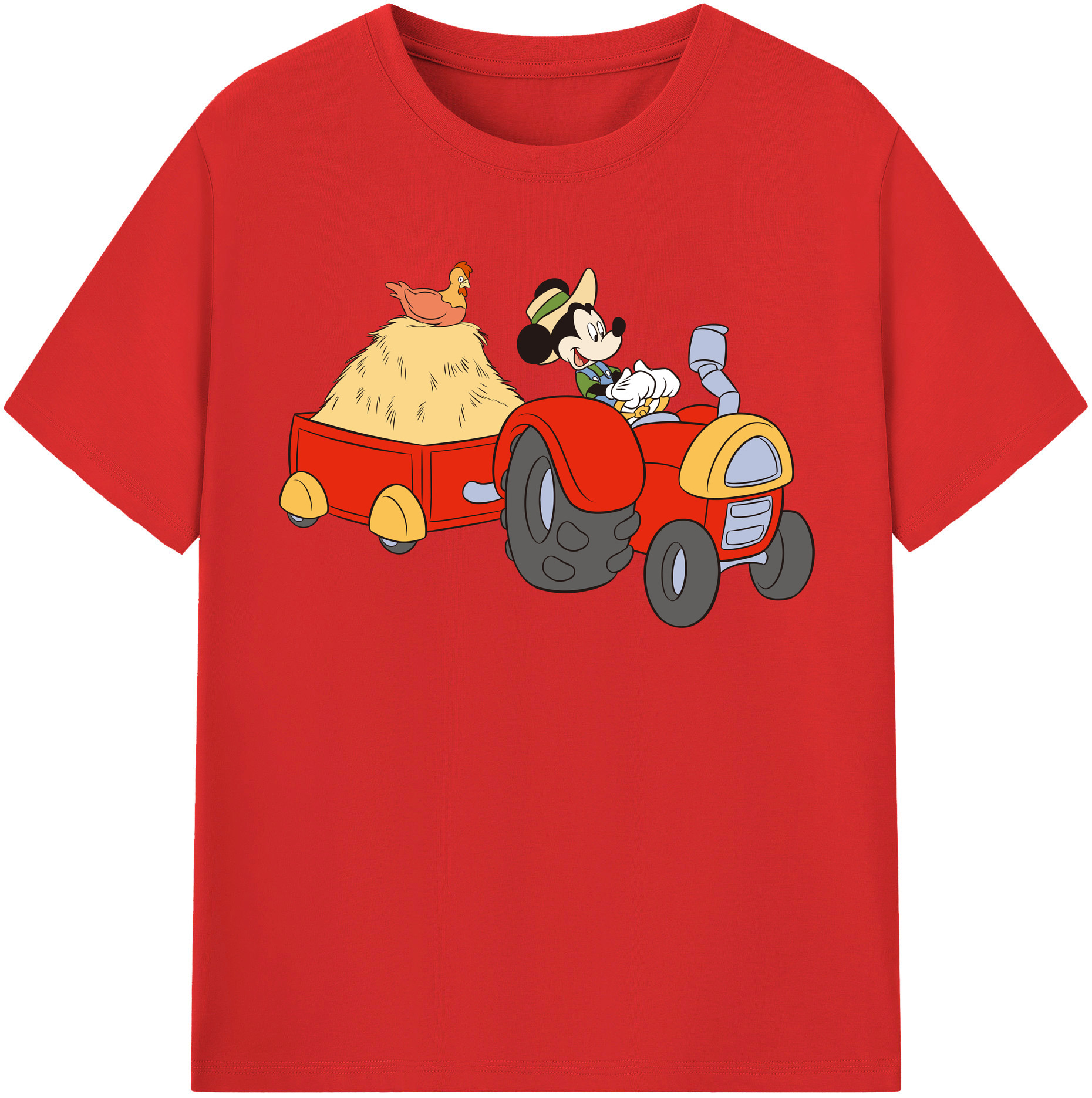 （画像用） ミッキーマウス Mickey Mouse レディースカジュアルプリントTシャツ（綿100％）