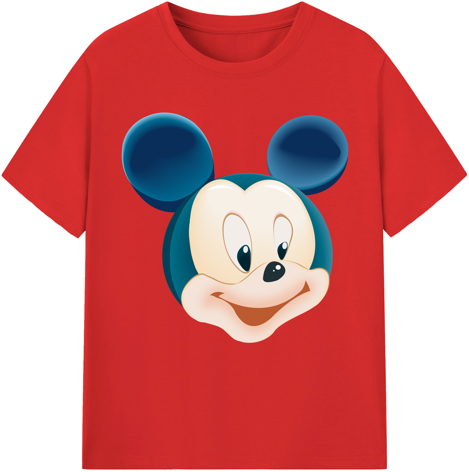 （画像用） ミッキーマウス Mickey Mouse レディースカジュアルプリントTシャツ（綿100％）