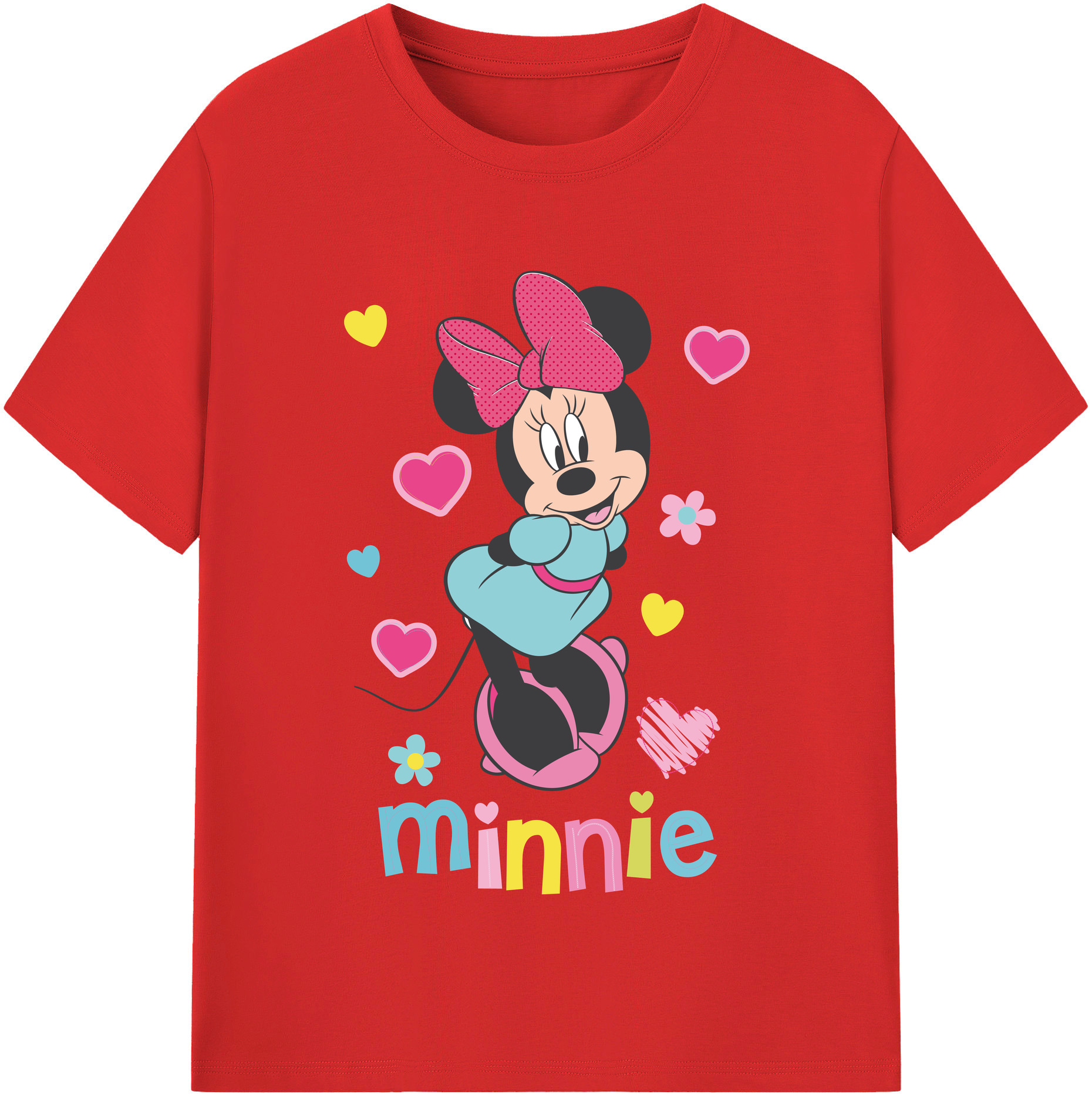 （画像用） ミッキーマウス Mickey Mouse レディースカジュアルプリントTシャツ（綿100％）