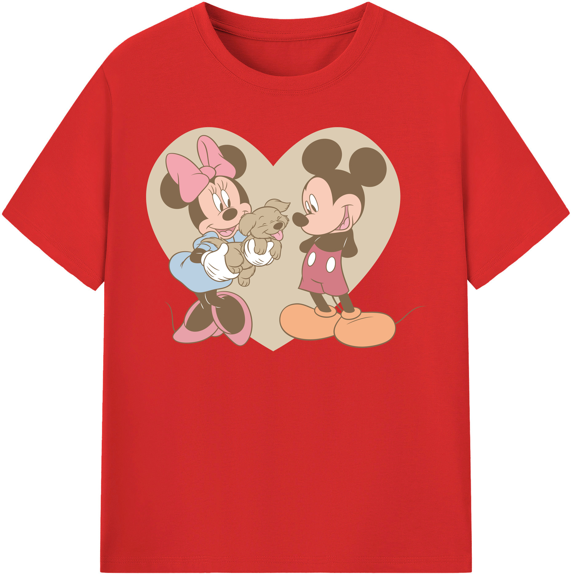 （画像用） ミッキーマウス Mickey Mouse レディースカジュアルプリントTシャツ（綿100％）