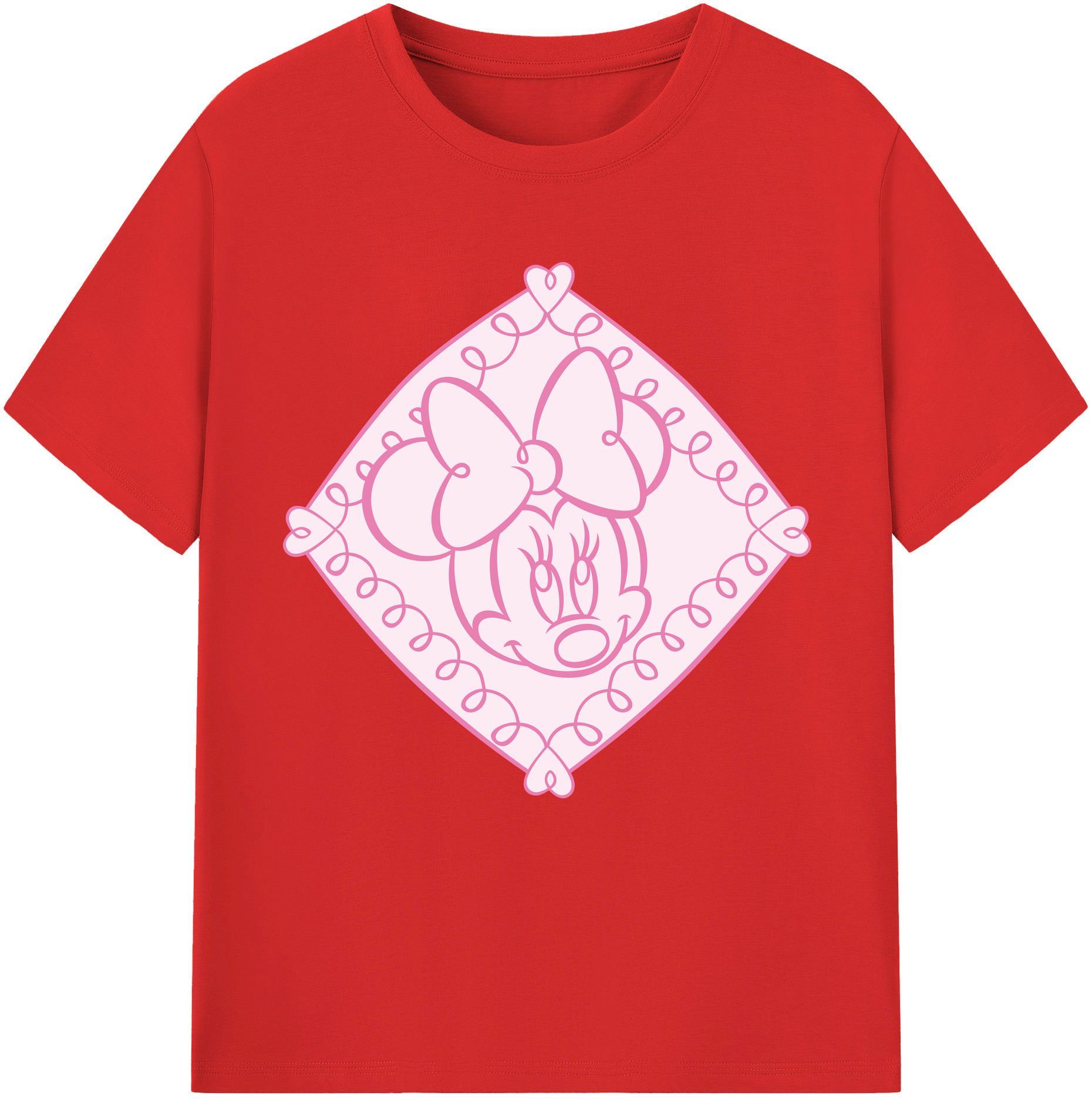 （画像用） ミッキーマウス Mickey Mouse レディースカジュアルプリントTシャツ（綿100％）