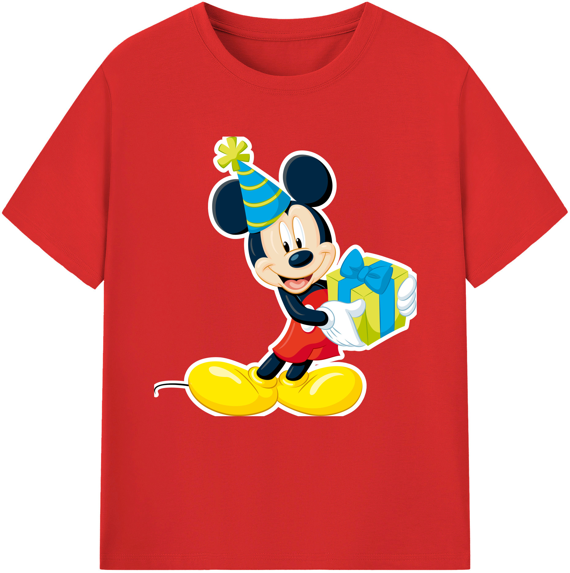 （画像用） ミッキーマウス Mickey Mouse レディースカジュアルプリントTシャツ（綿100％）