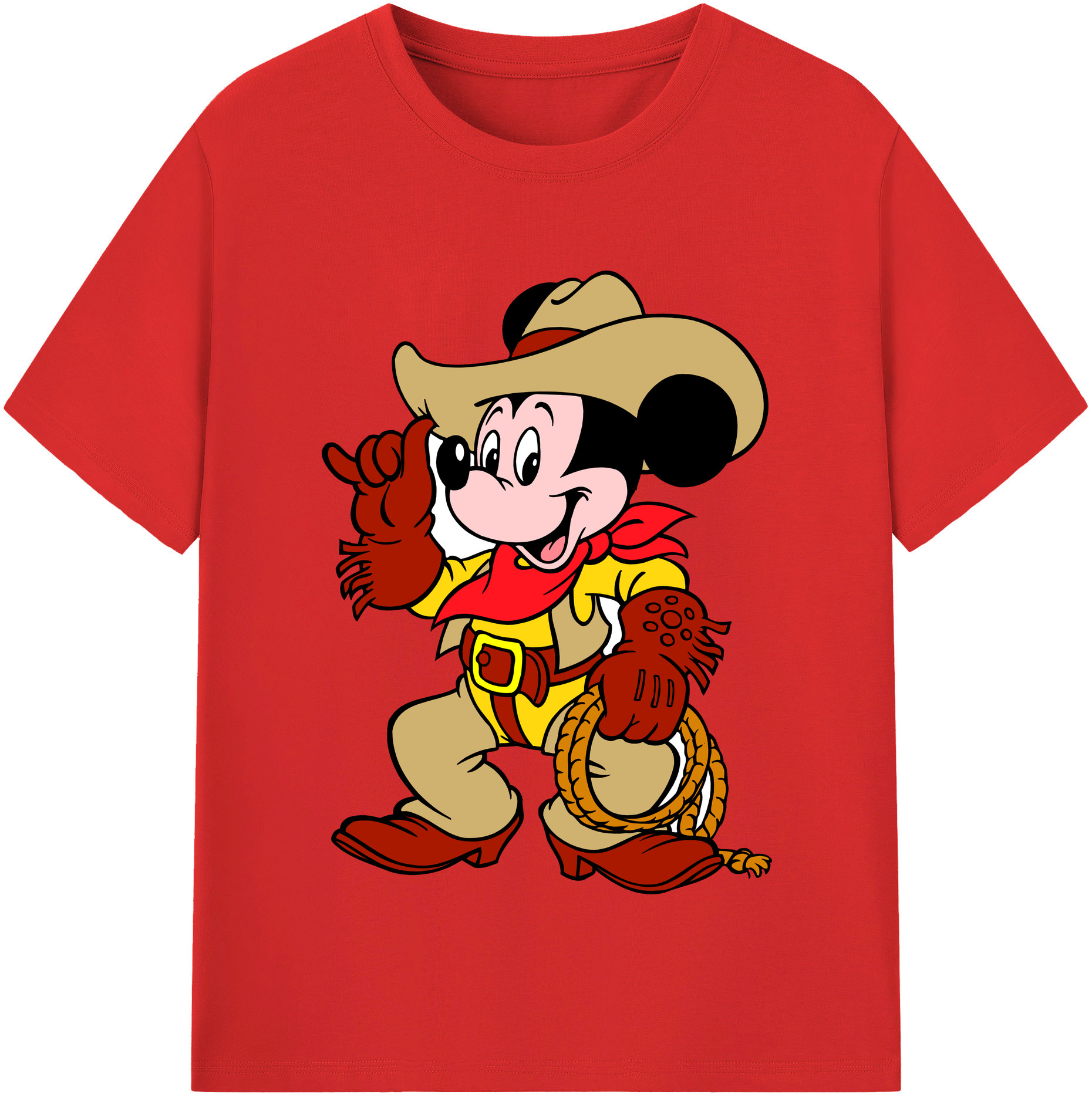 （画像用） ミッキーマウス Mickey Mouse レディースカジュアルプリントTシャツ（綿100％）