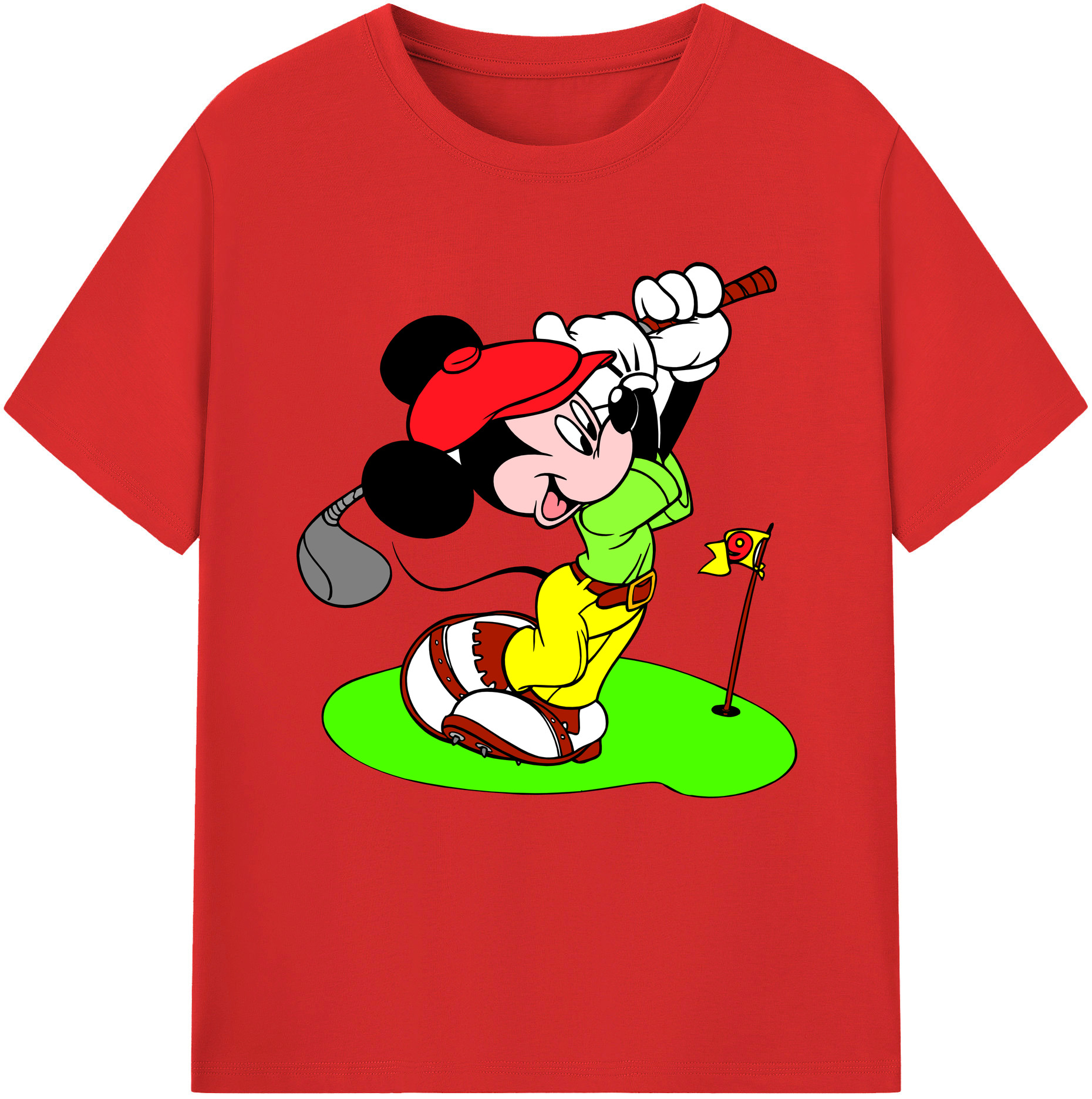 （画像用） ミッキーマウス Mickey Mouse レディースカジュアルプリントTシャツ（綿100％）
