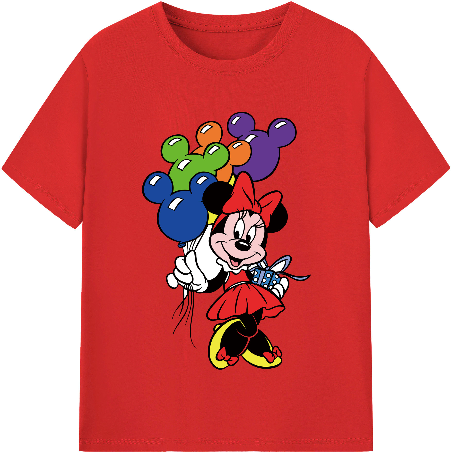 （画像用） ミッキーマウス Mickey Mouse レディースカジュアルプリントTシャツ（綿100％）