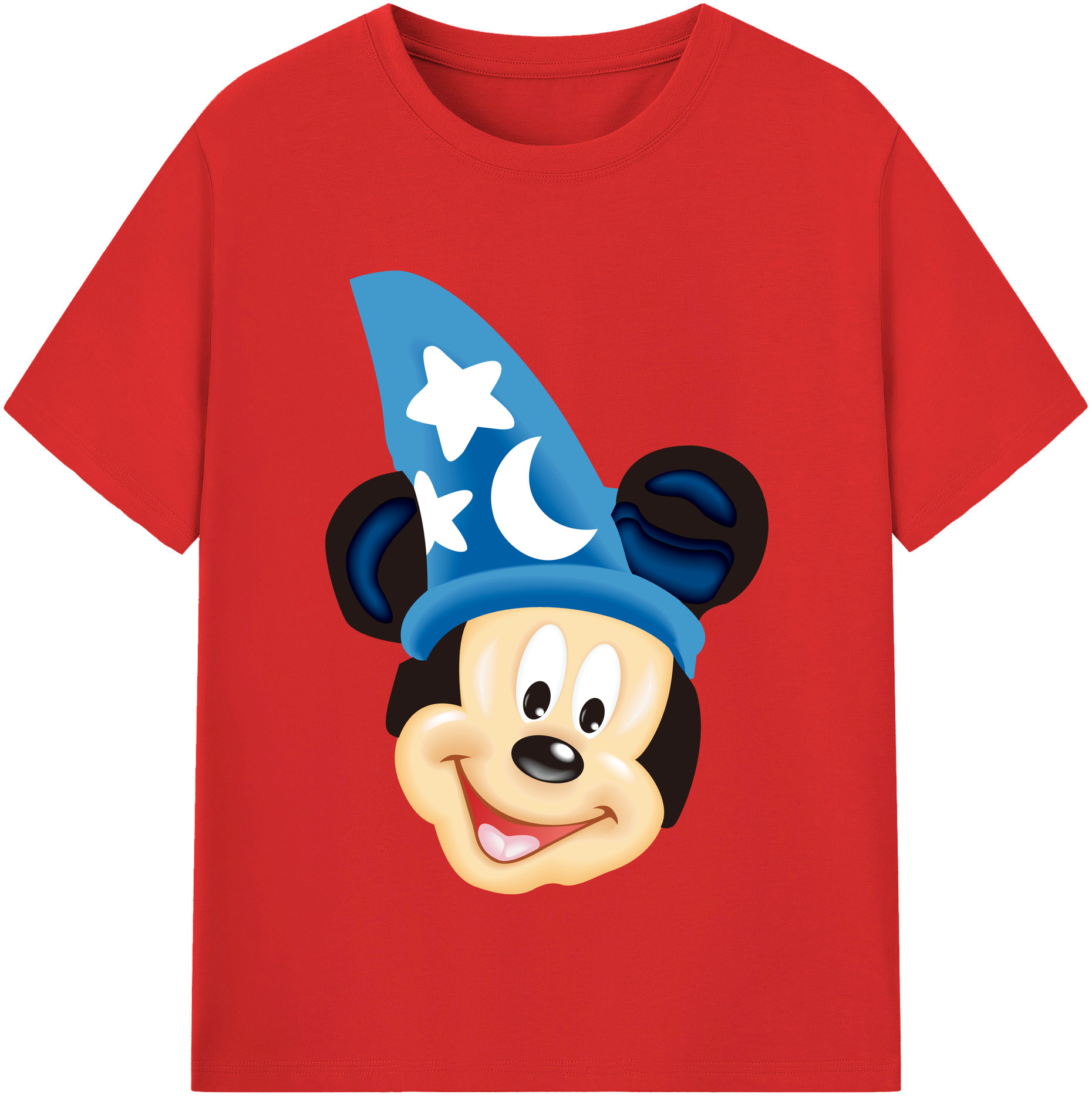 （画像用） ミッキーマウス Mickey Mouse レディースカジュアルプリントTシャツ（綿100％）
