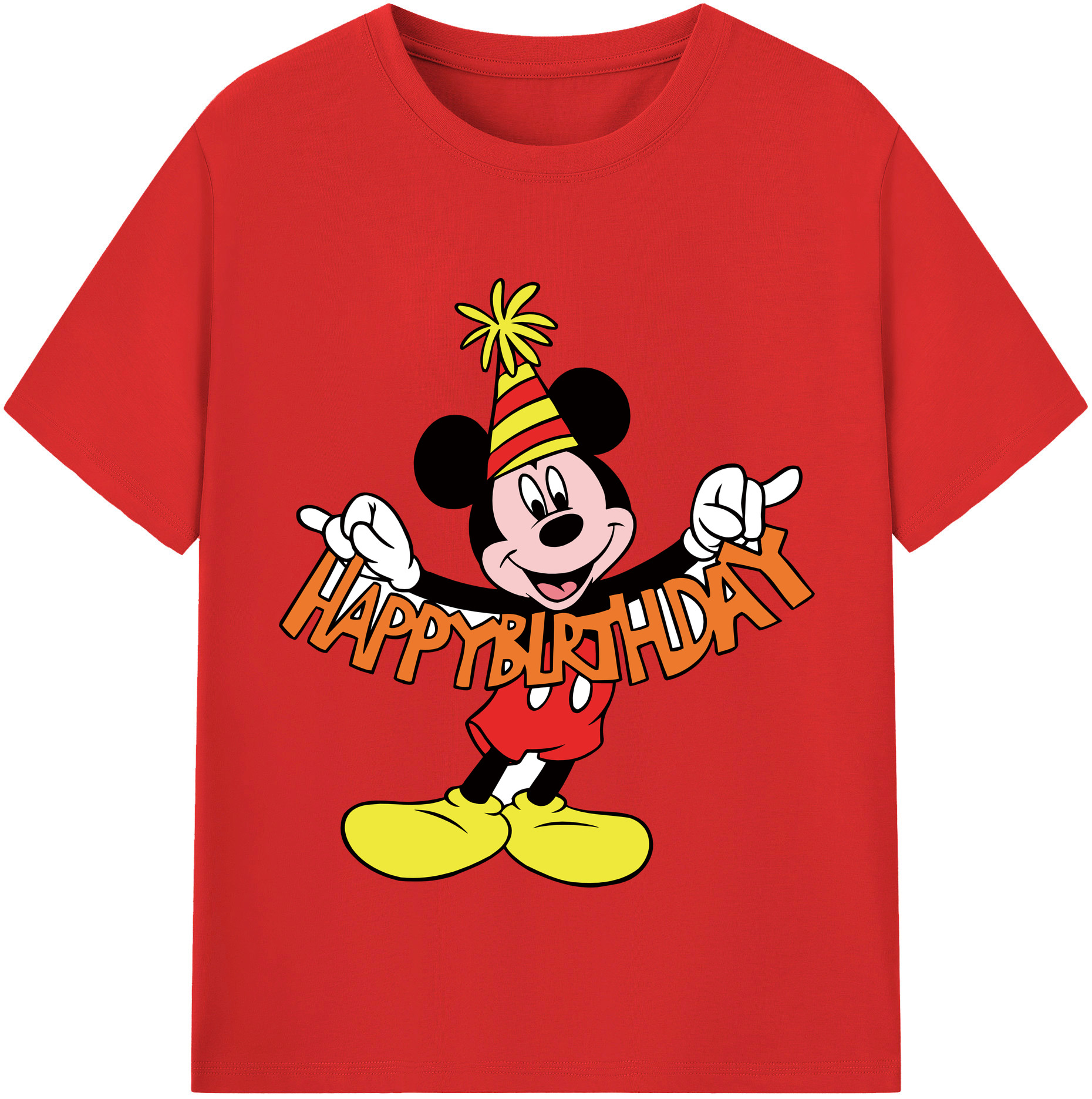 （画像用） ミッキーマウス Mickey Mouse レディースカジュアルプリントTシャツ（綿100％）