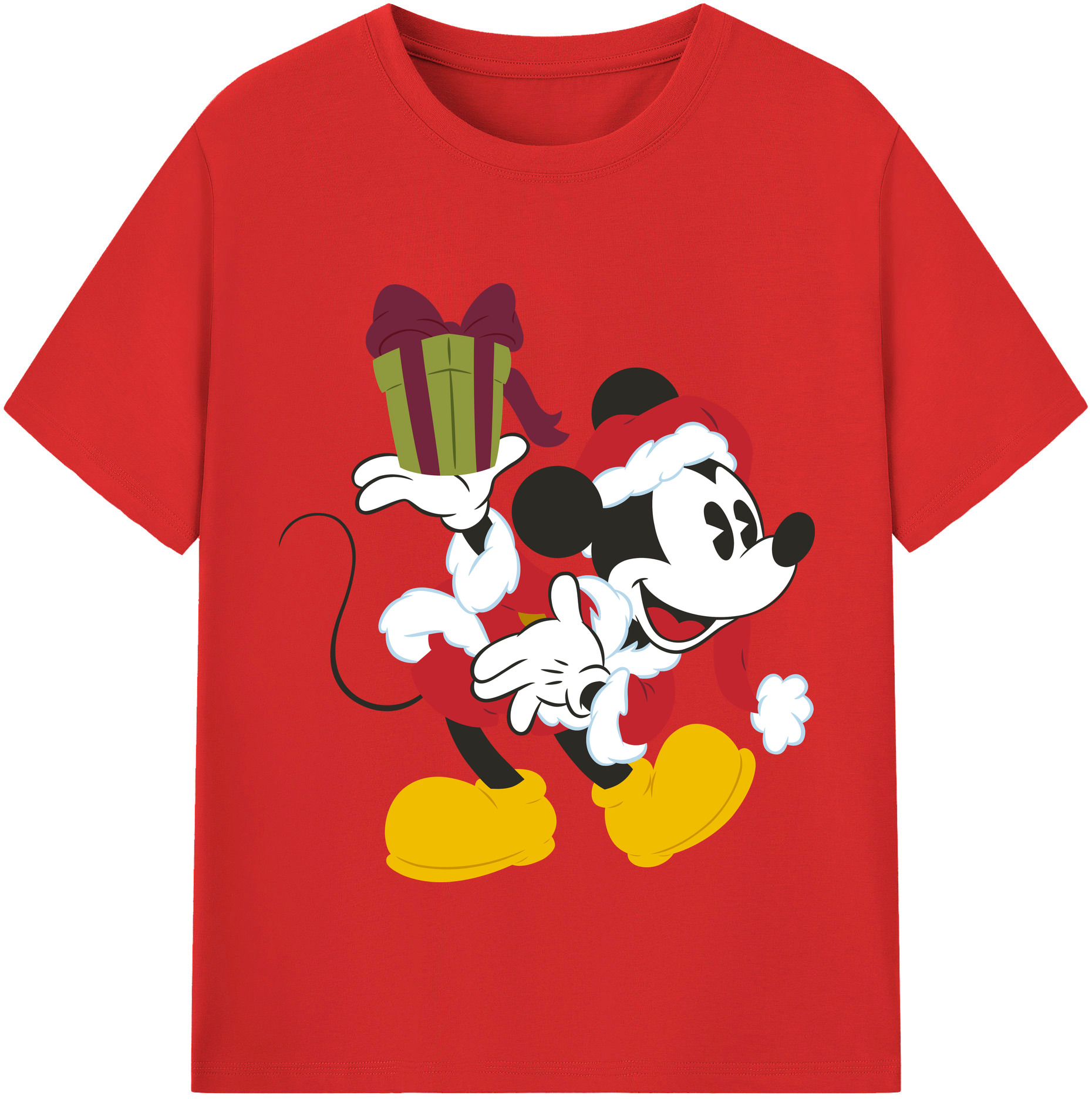 （画像用） ミッキーマウス Mickey Mouse レディースカジュアルプリントTシャツ（綿100％）