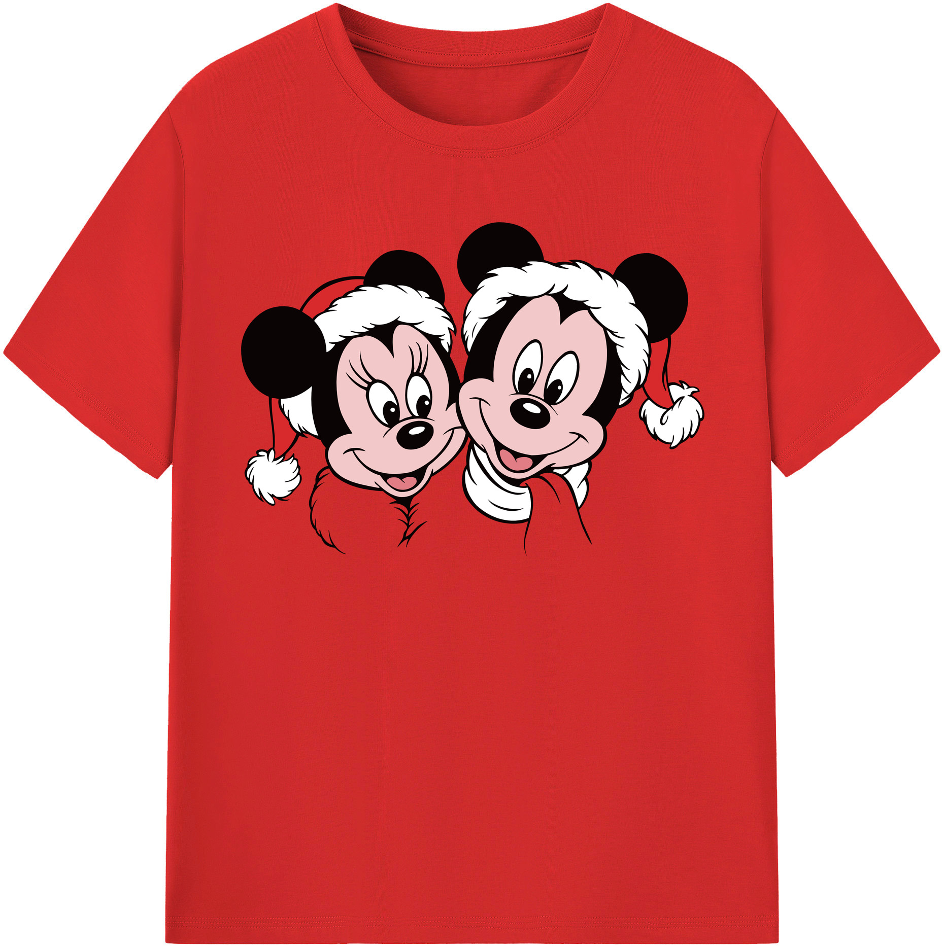 （画像用） ミッキーマウス Mickey Mouse レディースカジュアルプリントTシャツ（綿100％）