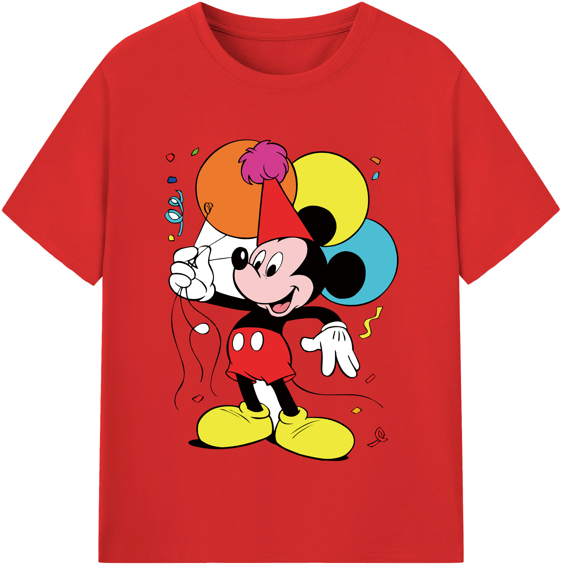 （画像用） ミッキーマウス Mickey Mouse レディースカジュアルプリントTシャツ（綿100％）