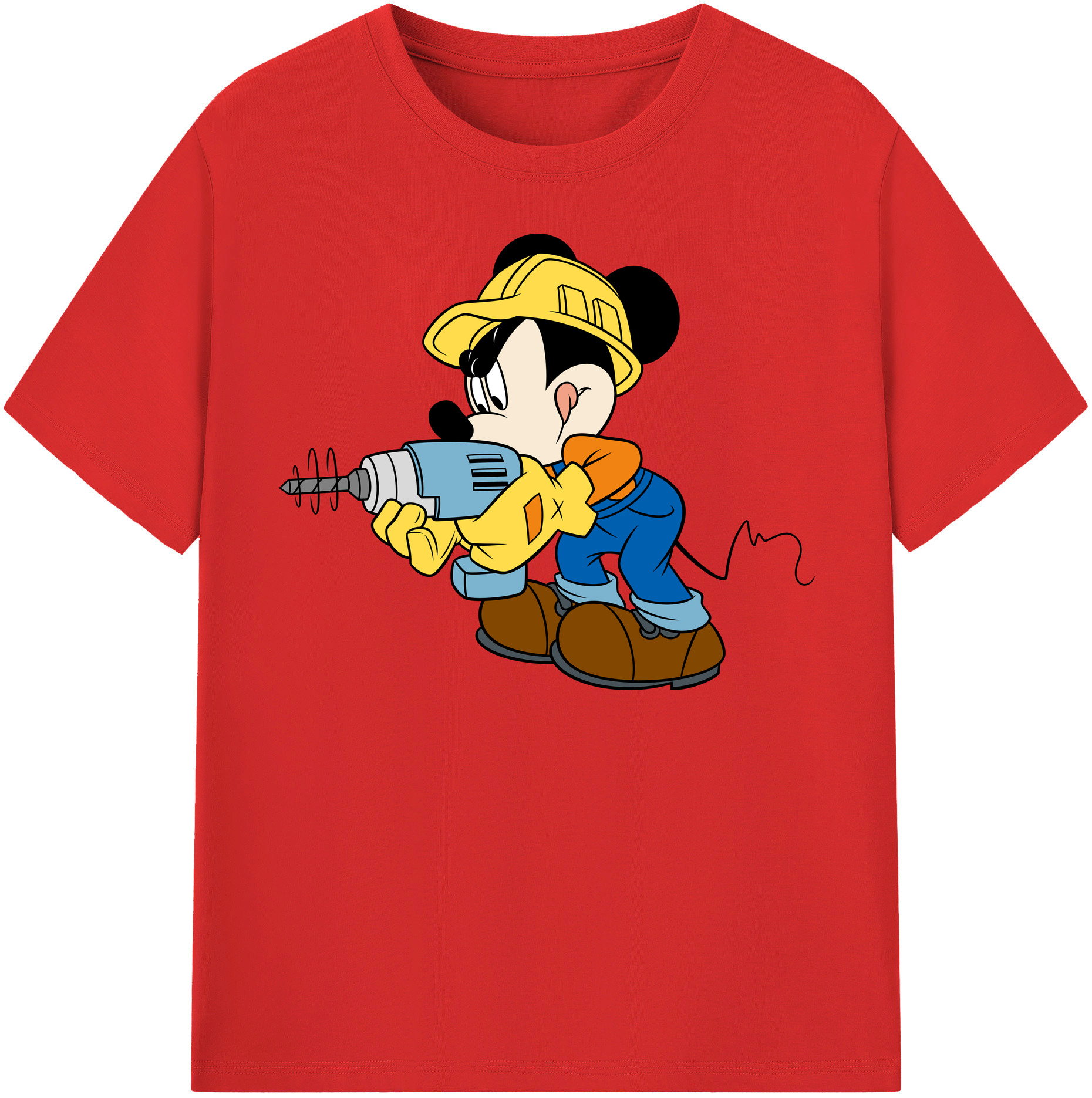 （画像用） ミッキーマウス Mickey Mouse レディースカジュアルプリントTシャツ（綿100％）