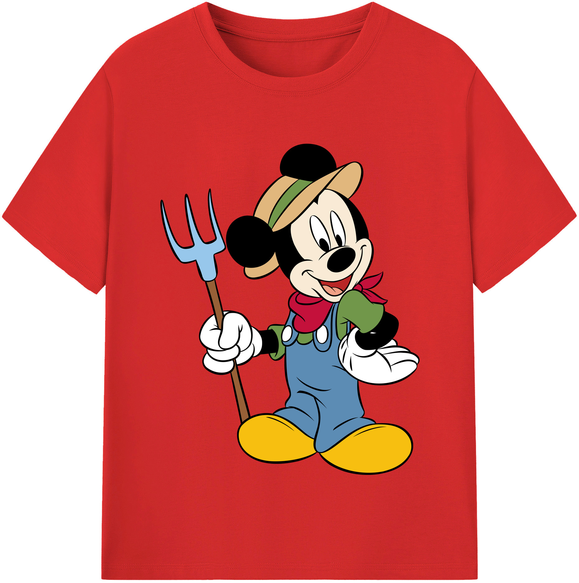 （画像用） ミッキーマウス Mickey Mouse レディースカジュアルプリントTシャツ（綿100％）