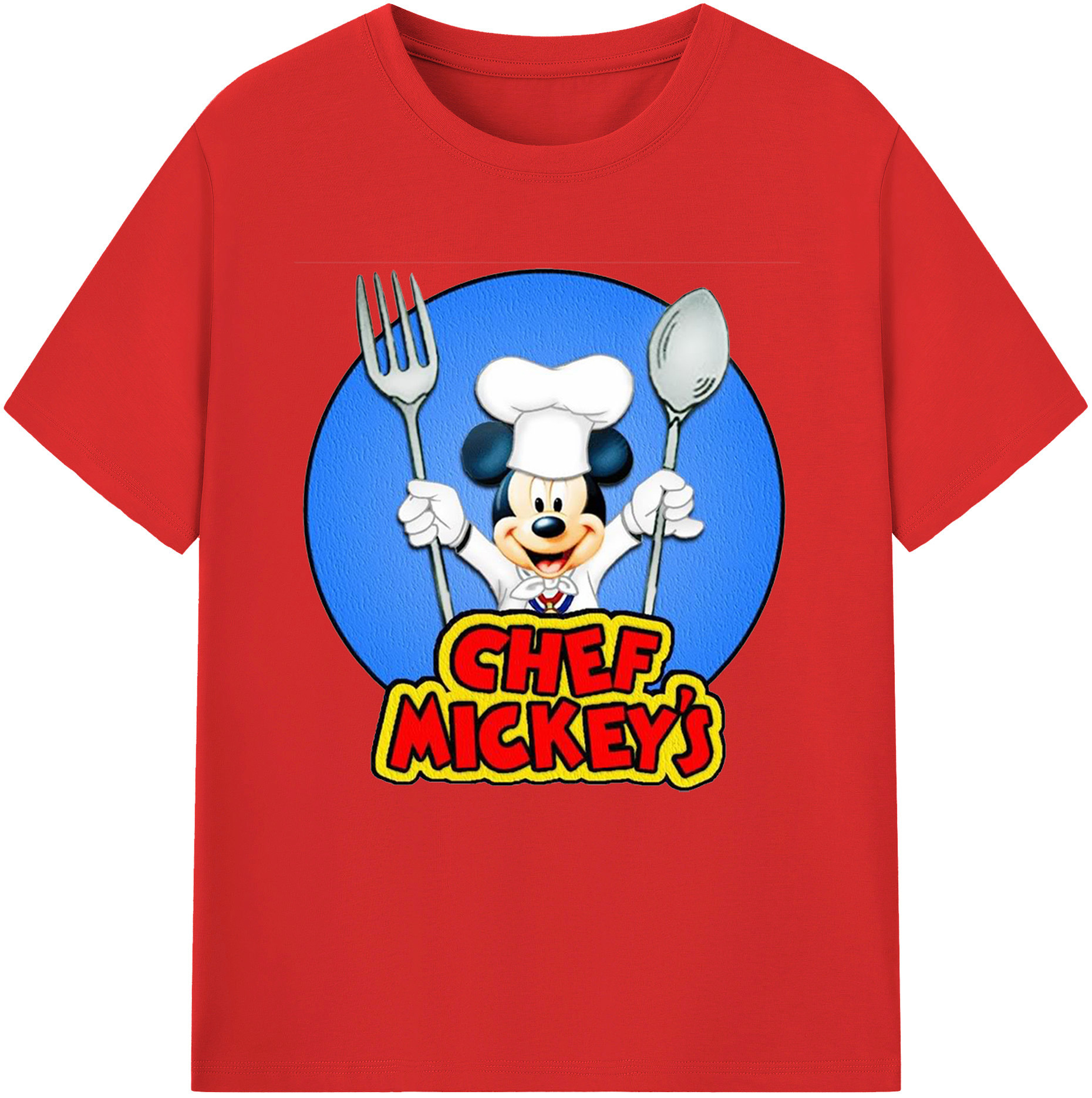 （画像用） ミッキーマウス Mickey Mouse レディースカジュアルプリントTシャツ（綿100％）