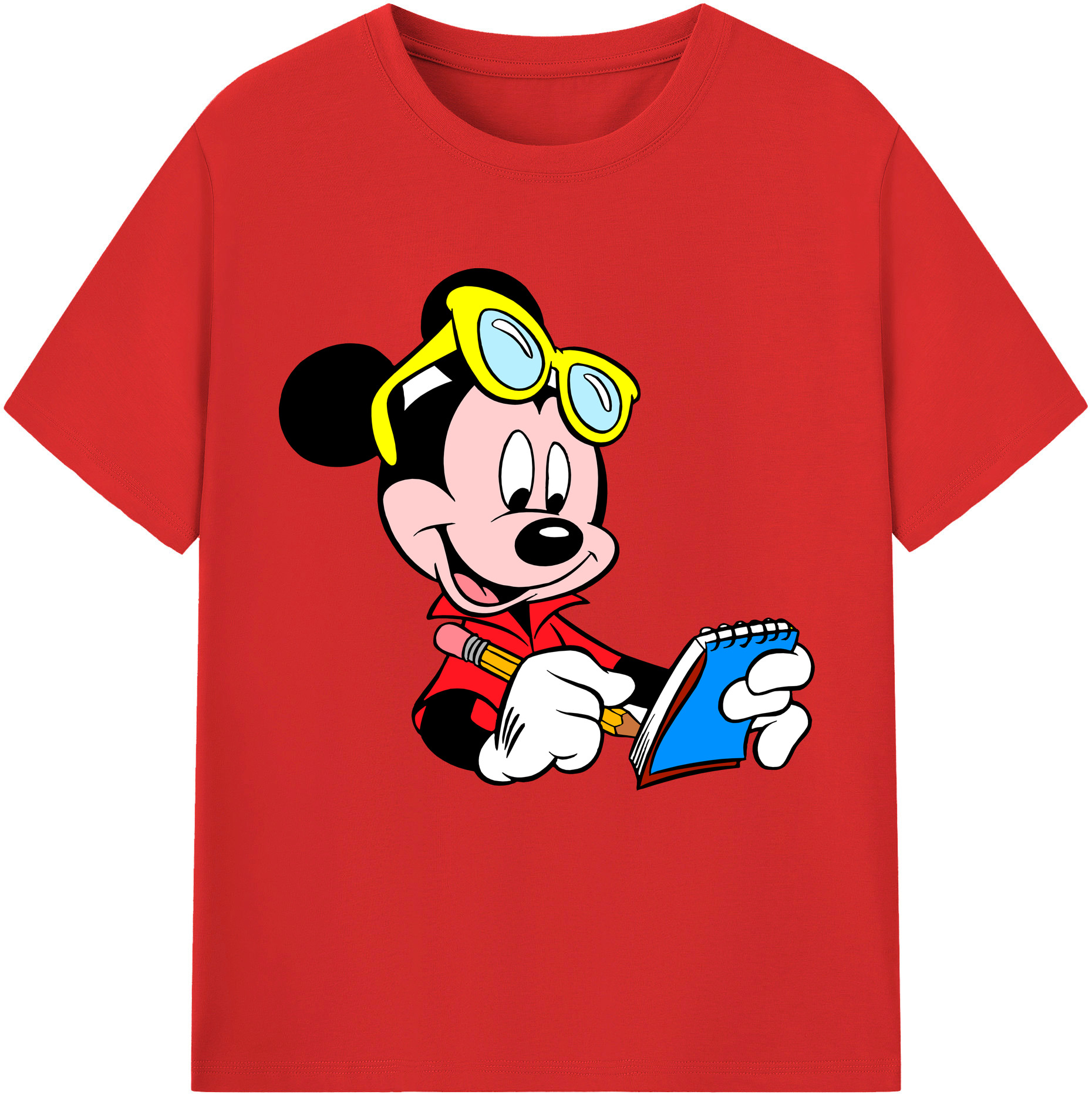 （画像用） ミッキーマウス Mickey Mouse レディースカジュアルプリントTシャツ（綿100％）