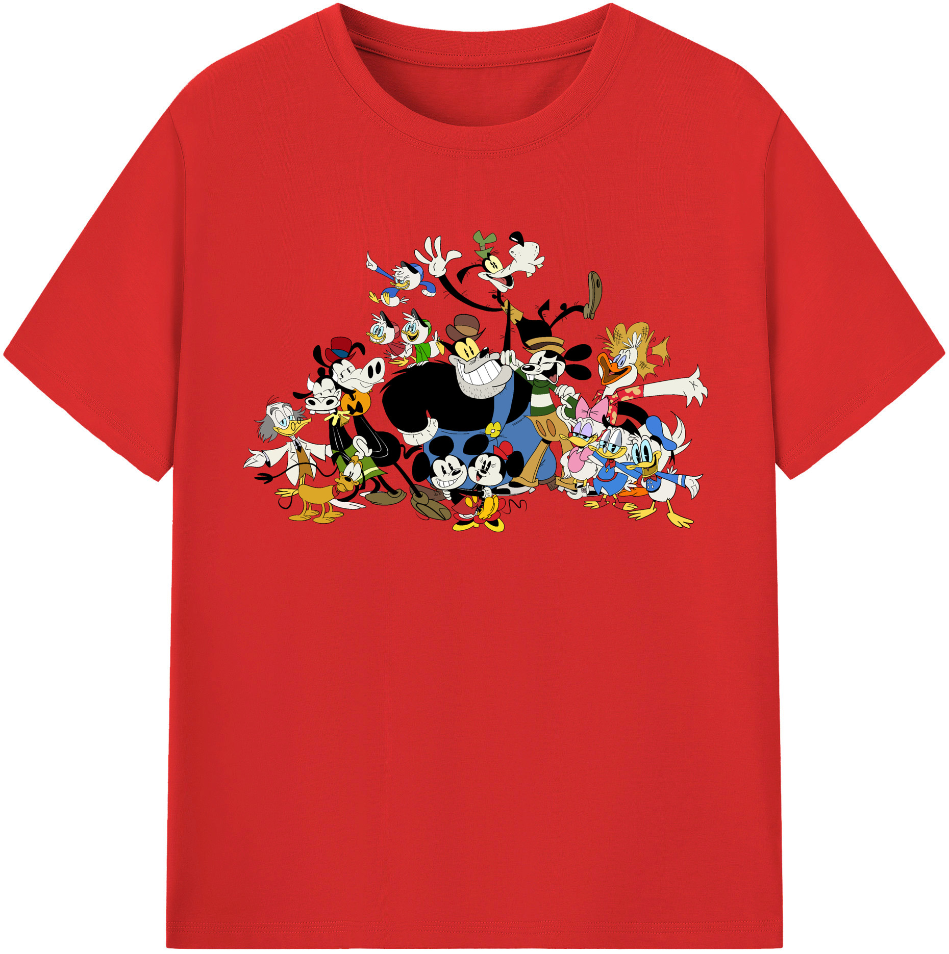 （画像用） ミッキーマウス Mickey Mouse レディースカジュアルプリントTシャツ（綿100％）
