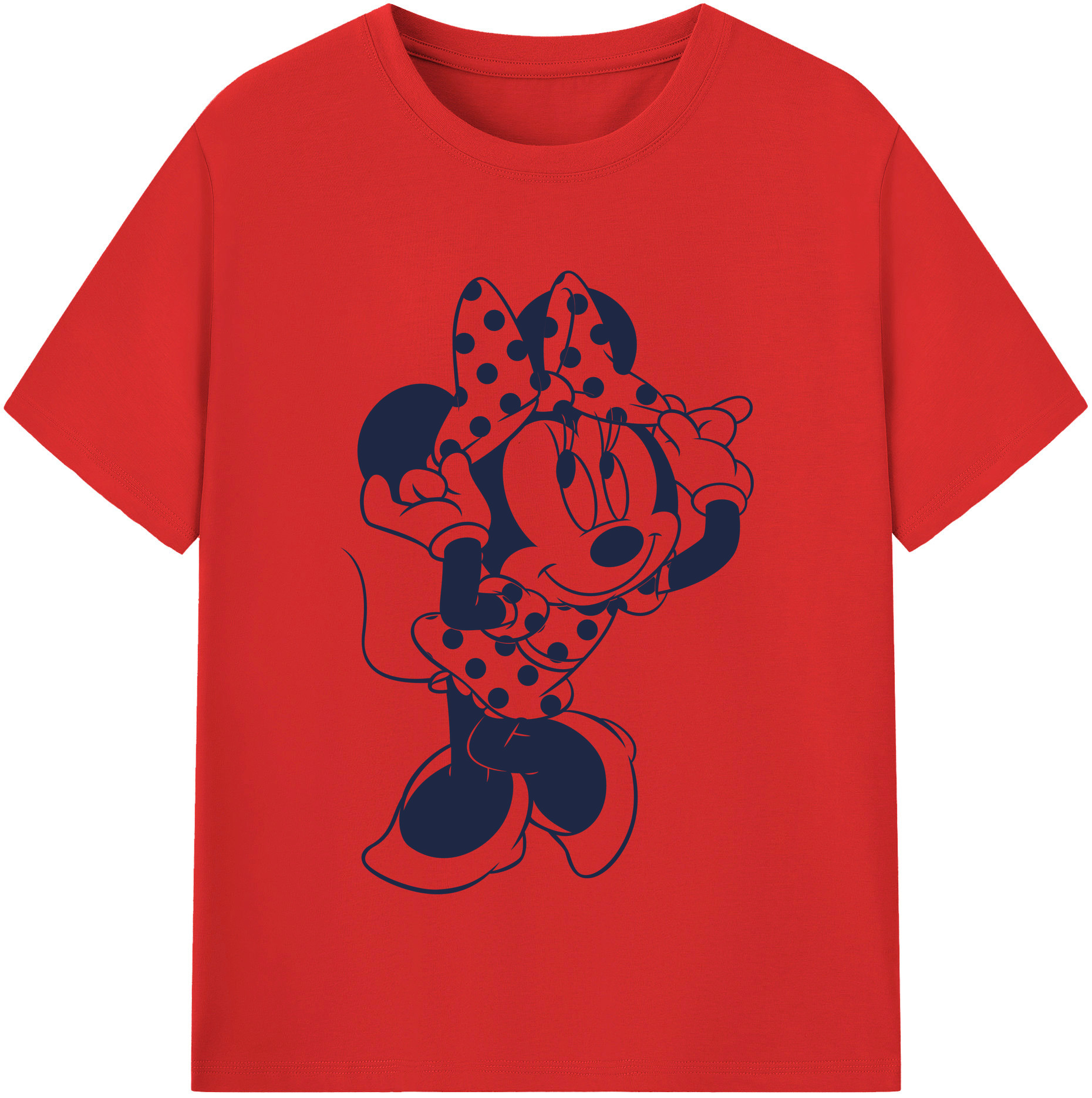 （画像用） ミッキーマウス Mickey Mouse レディースカジュアルプリントTシャツ（綿100％）