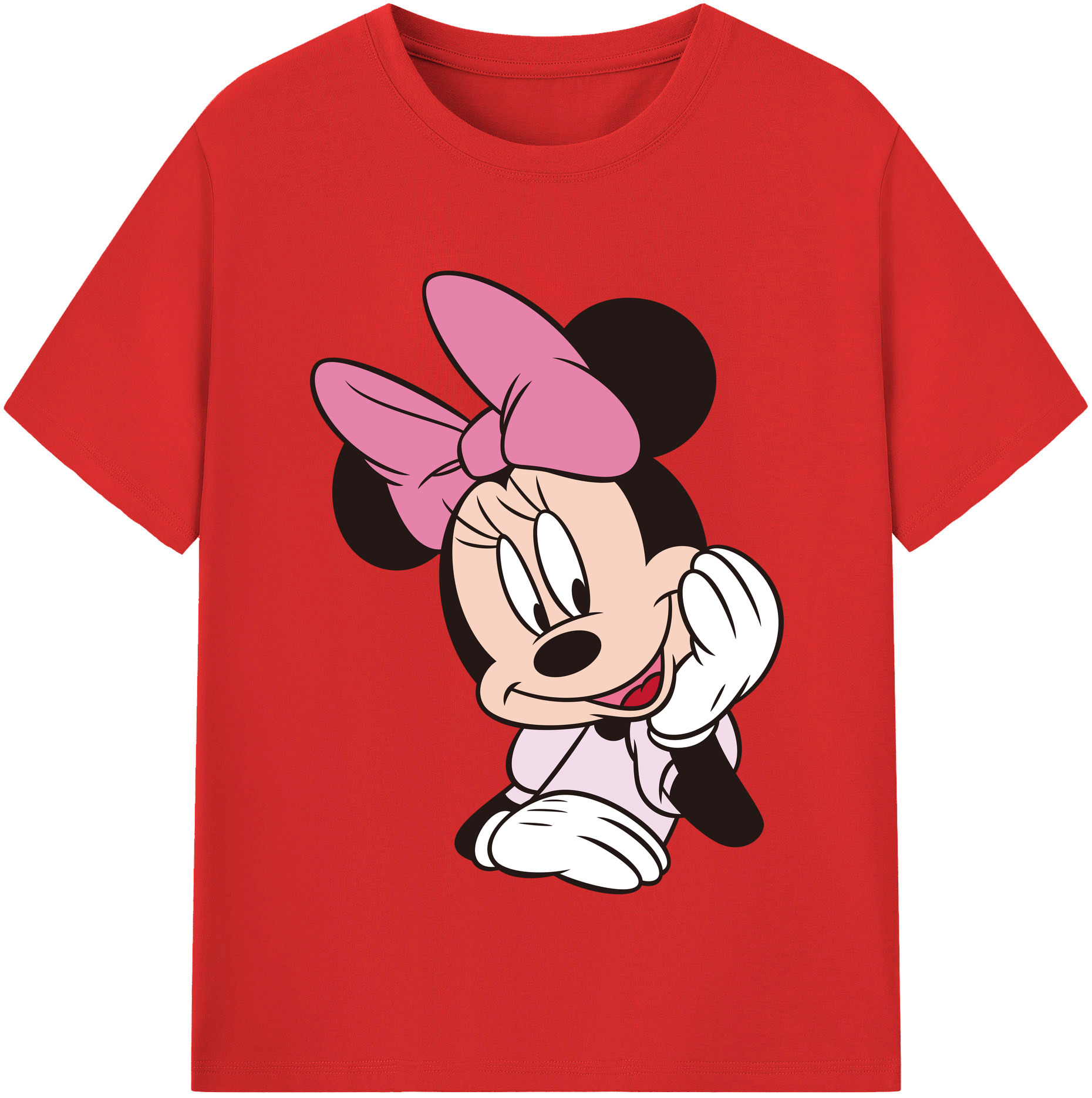 （画像用） ミッキーマウス Mickey Mouse レディースカジュアルプリントTシャツ（綿100％）