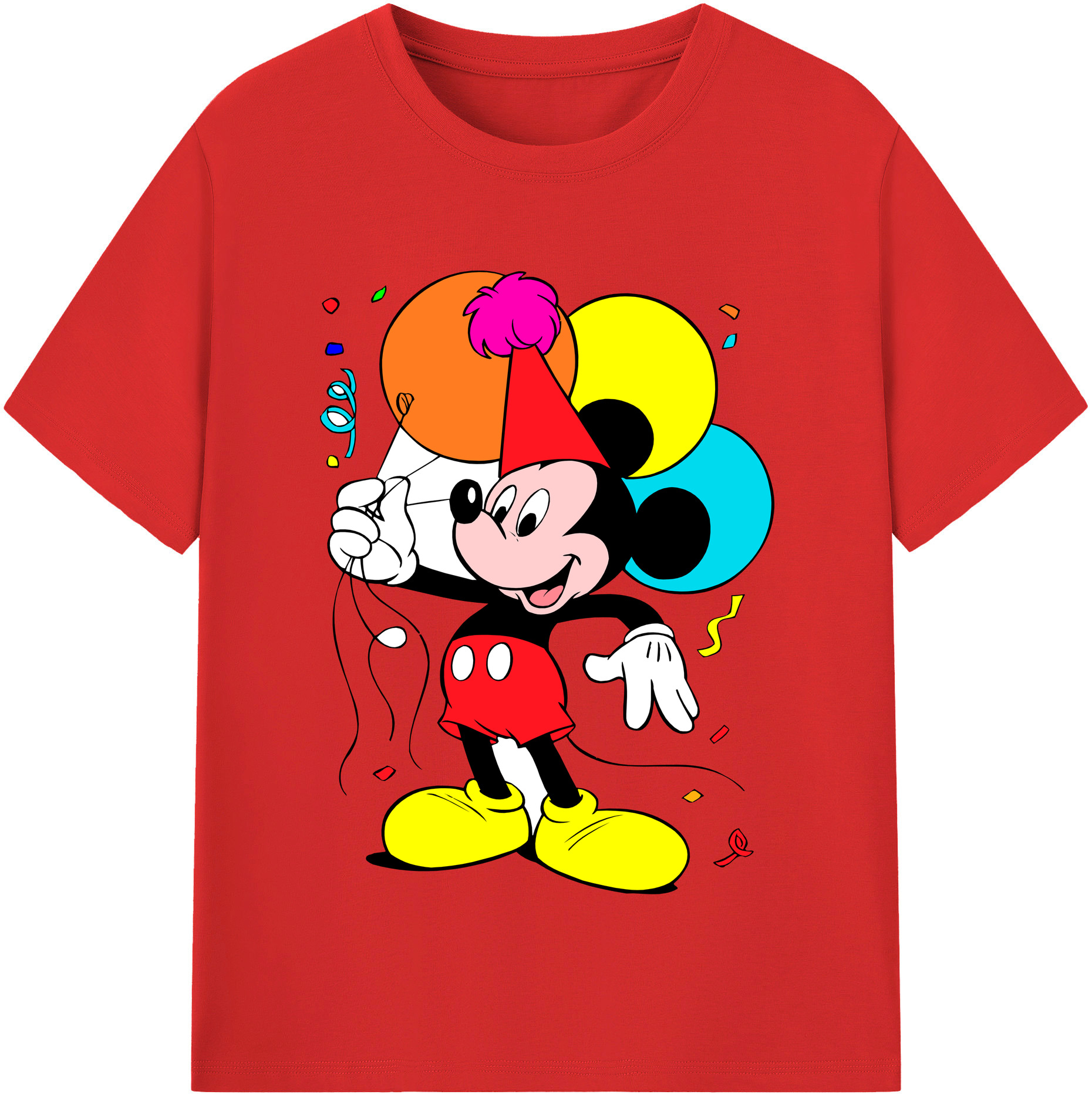 （画像用） ミッキーマウス Mickey Mouse レディースカジュアルプリントTシャツ（綿100％）