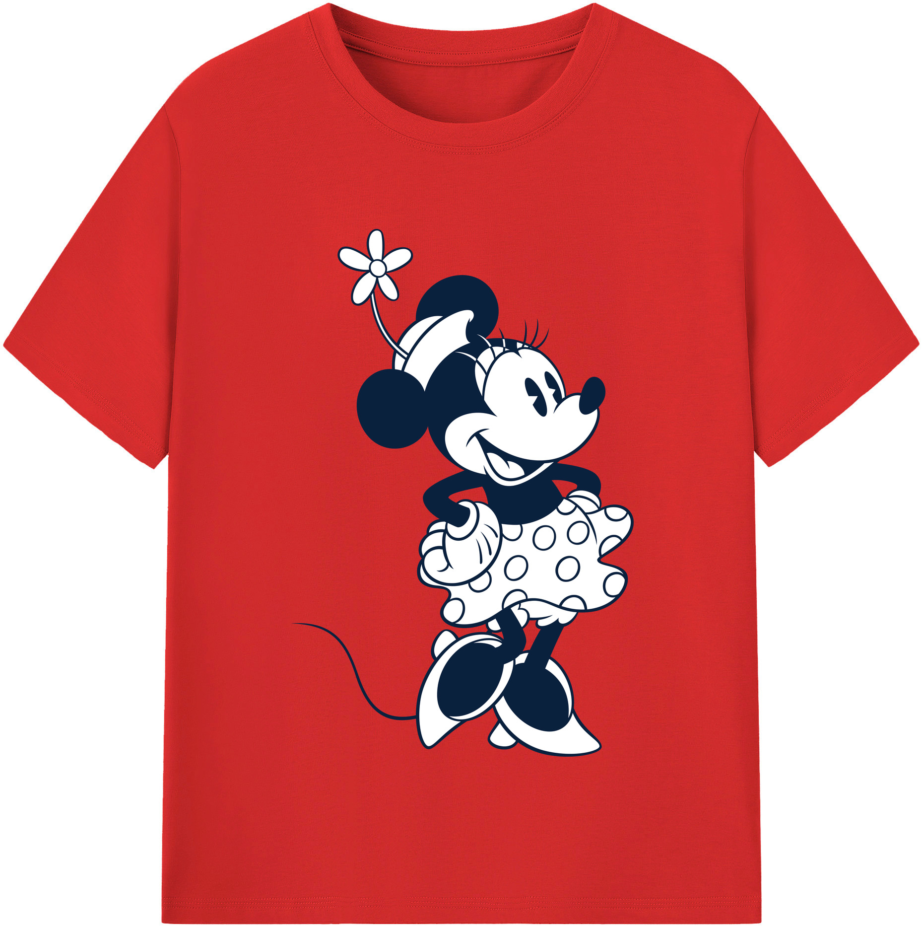 （画像用） ミッキーマウス Mickey Mouse レディースカジュアルプリントTシャツ（綿100％）