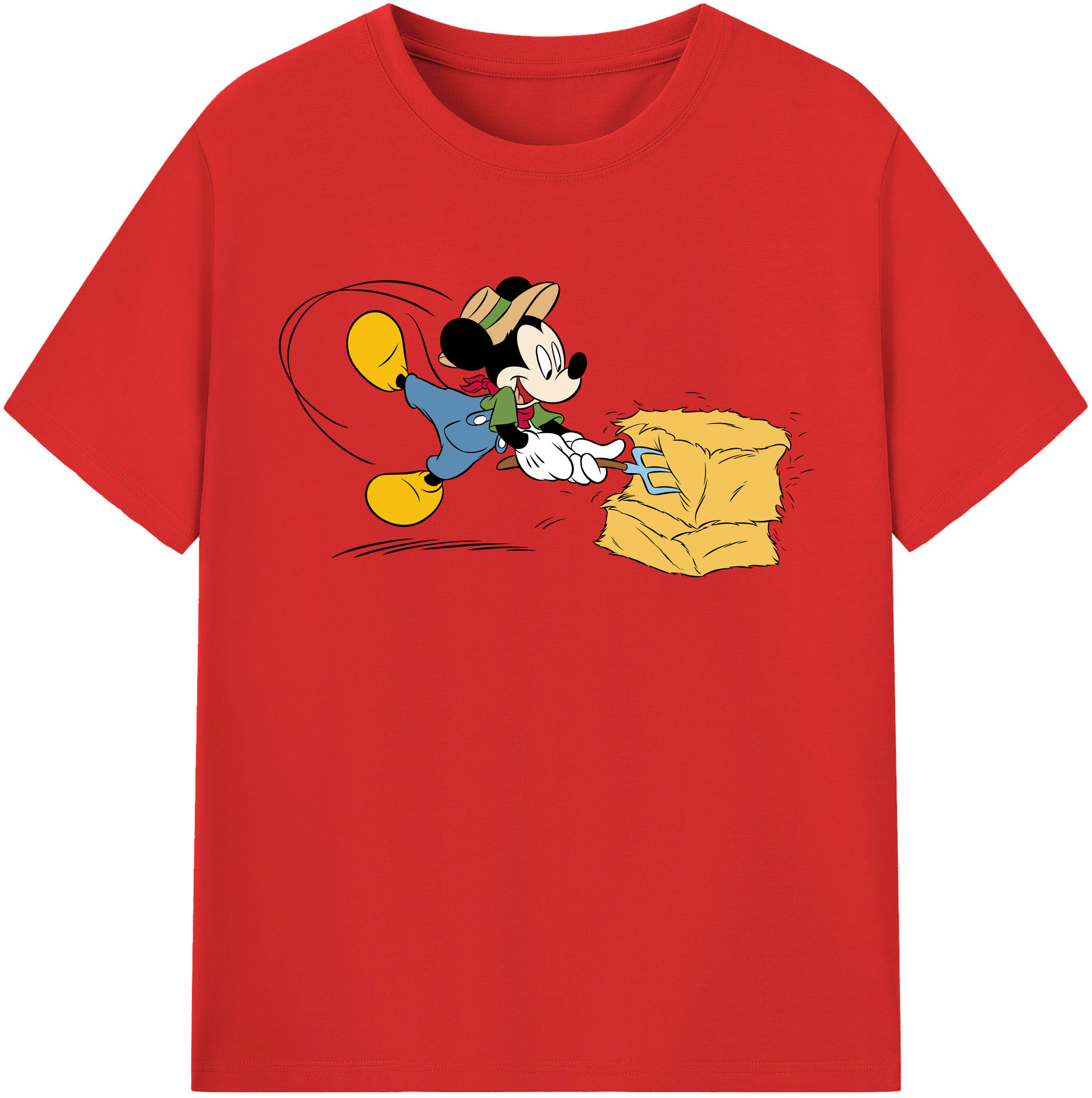 （画像用） ミッキーマウス Mickey Mouse レディースカジュアルプリントTシャツ（綿100％）