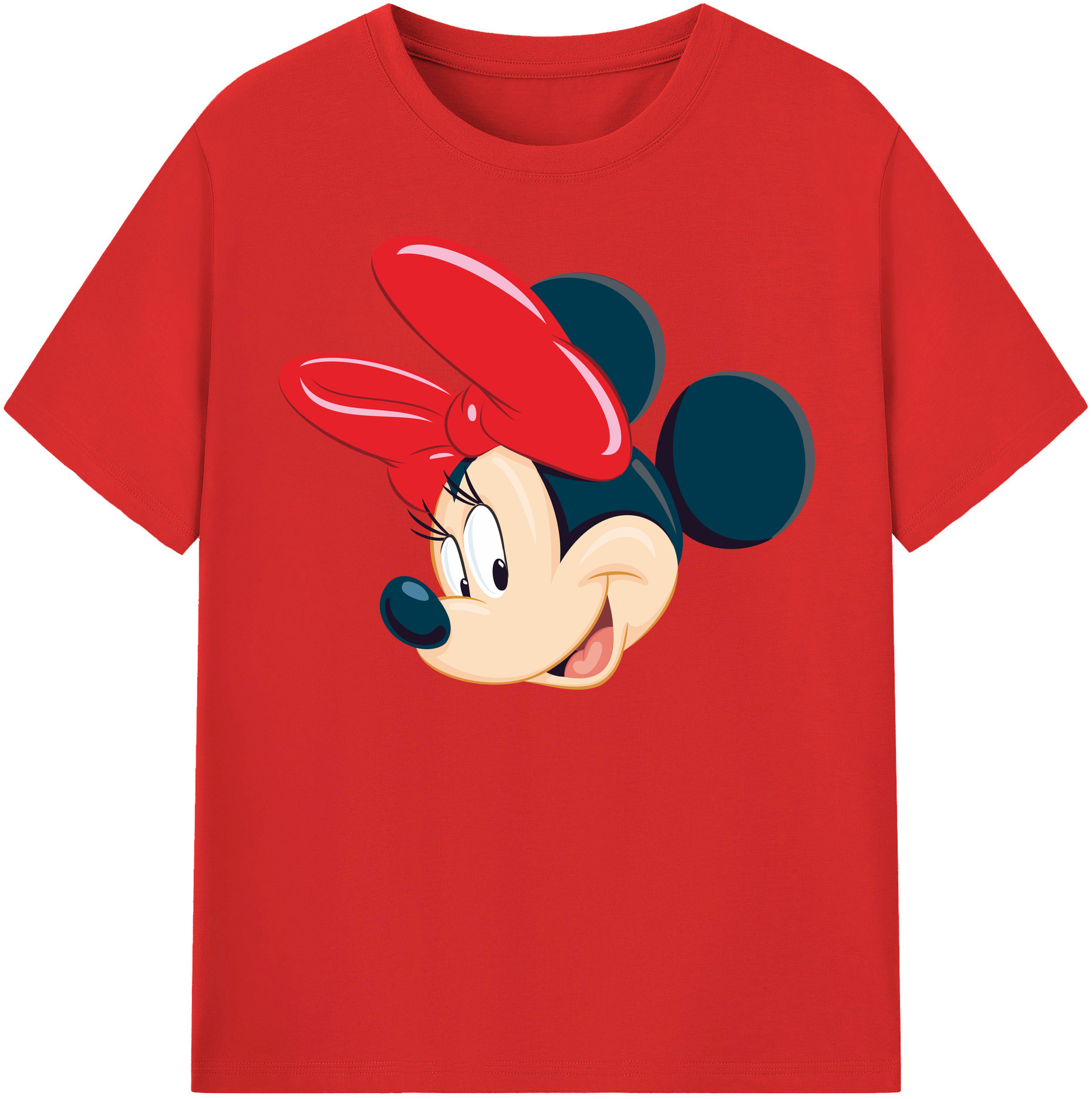 （画像用） ミッキーマウス Mickey Mouse レディースカジュアルプリントTシャツ（綿100％）