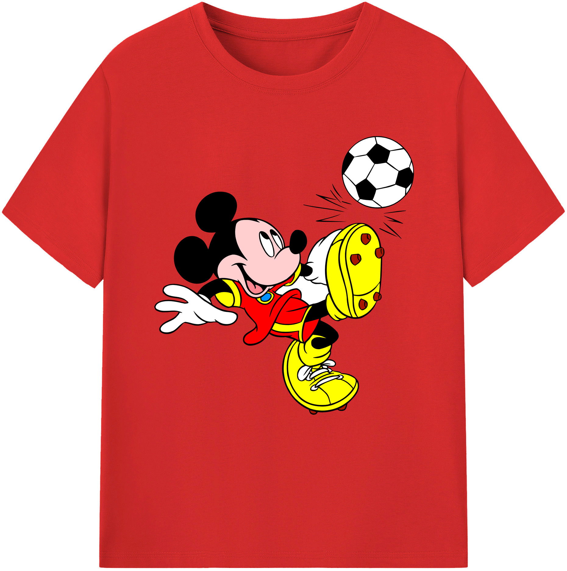 （画像用） ミッキーマウス Mickey Mouse レディースカジュアルプリントTシャツ（綿100％）