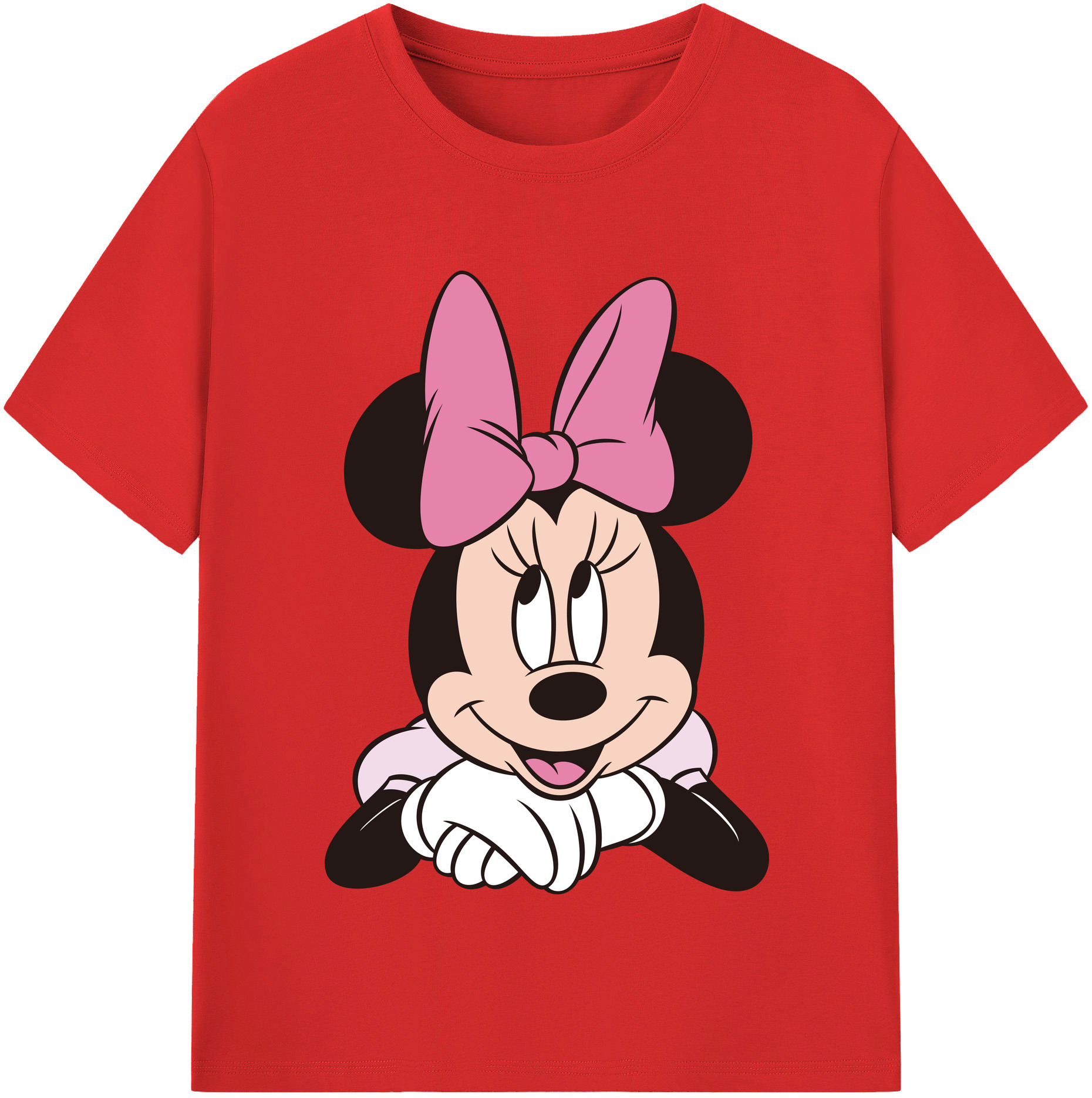 （画像用） ミッキーマウス Mickey Mouse レディースカジュアルプリントTシャツ（綿100％）