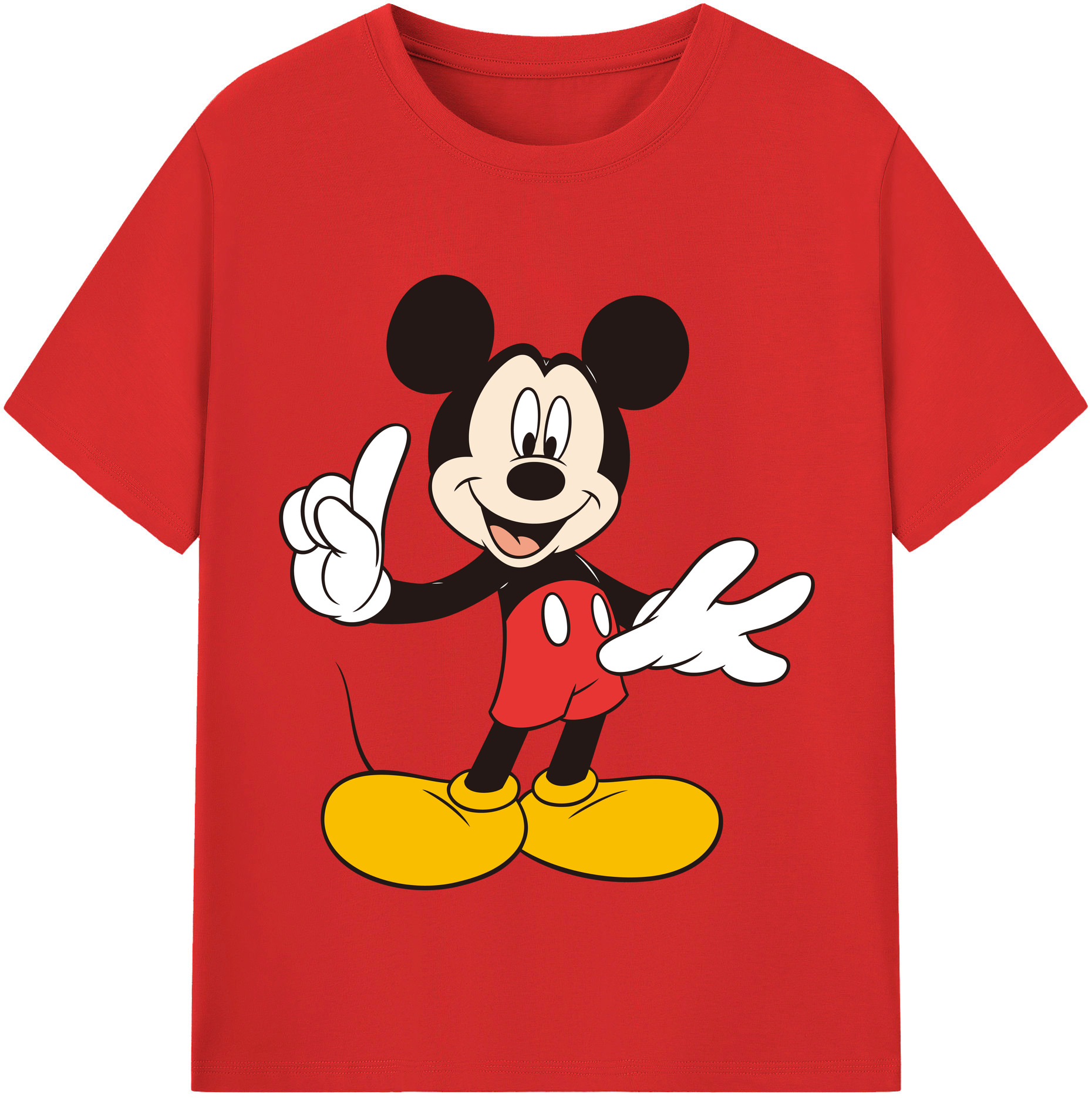 （画像用） ミッキーマウス Mickey Mouse レディースカジュアルプリントTシャツ（綿100％）