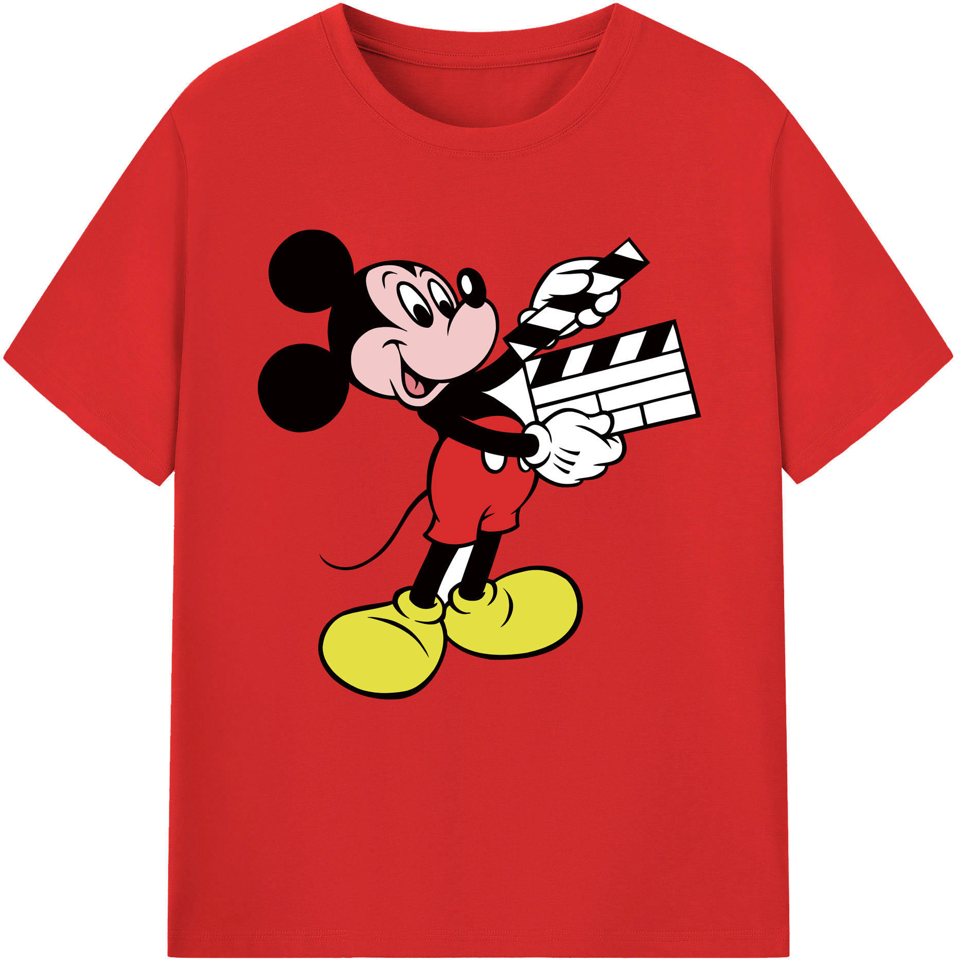 （画像用） ミッキーマウス Mickey Mouse レディースカジュアルプリントTシャツ（綿100％）