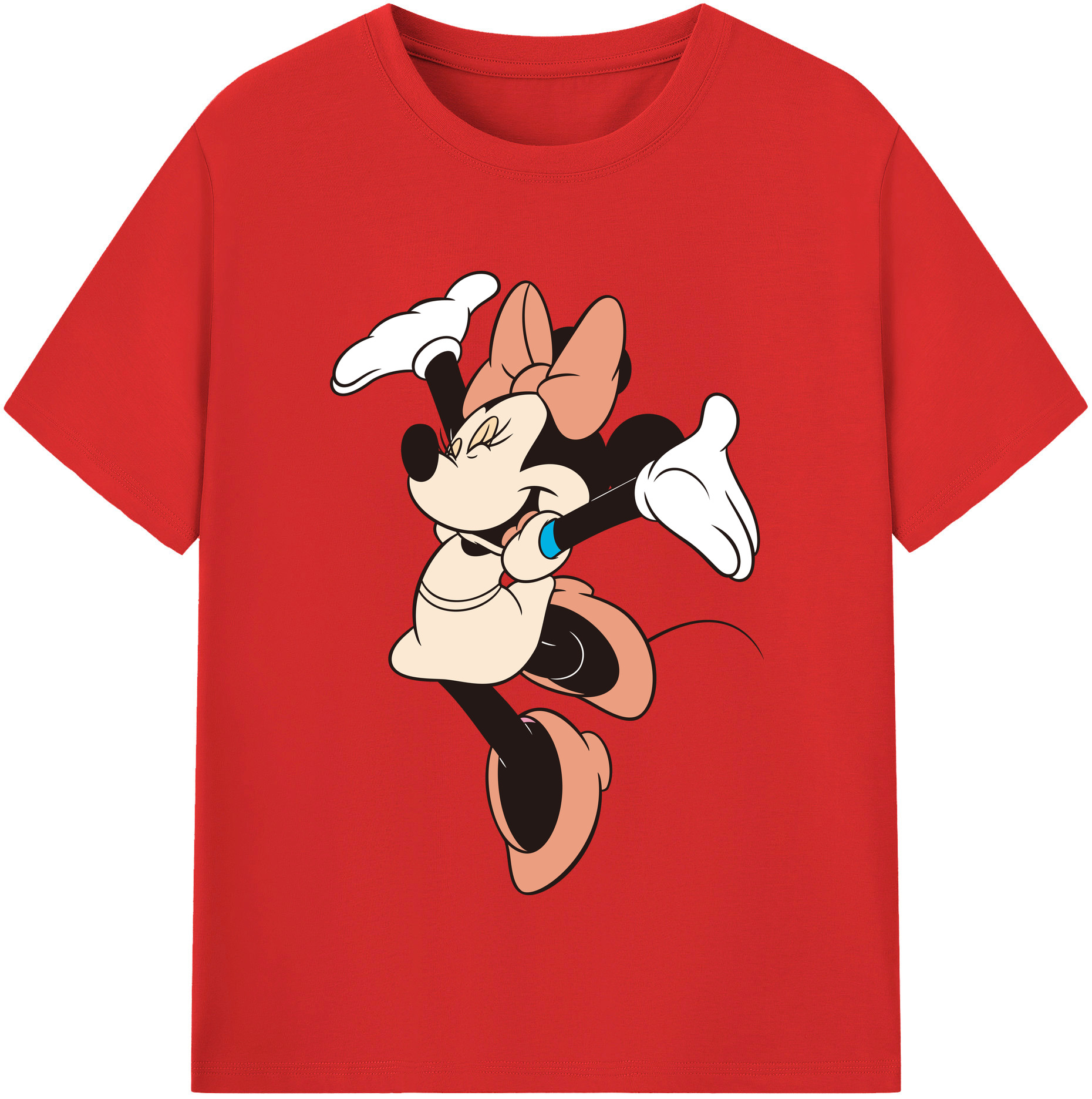 （画像用） ミッキーマウス Mickey Mouse レディースカジュアルプリントTシャツ（綿100％）
