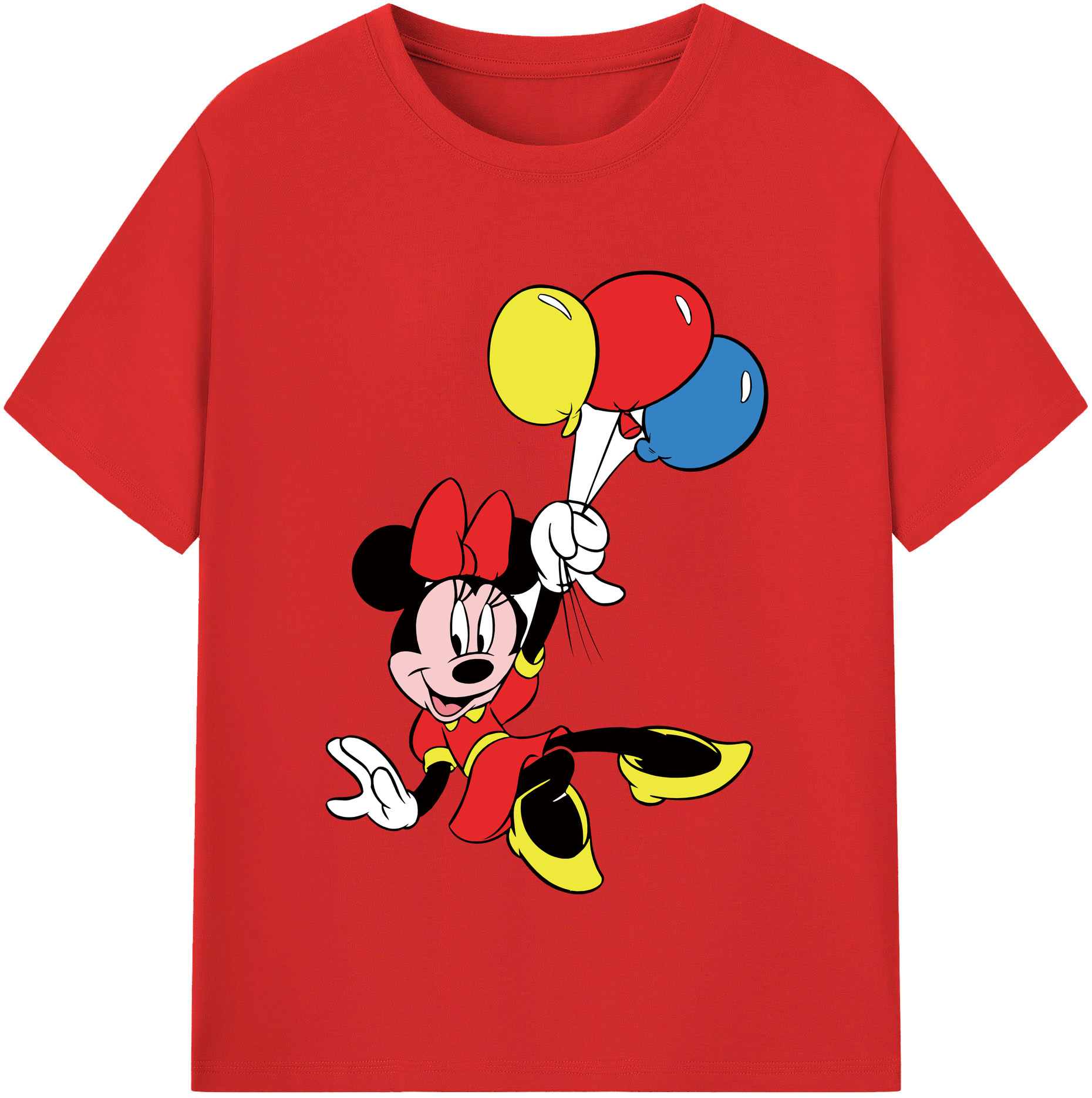 （画像用） ミッキーマウス Mickey Mouse レディースカジュアルプリントTシャツ（綿100％）