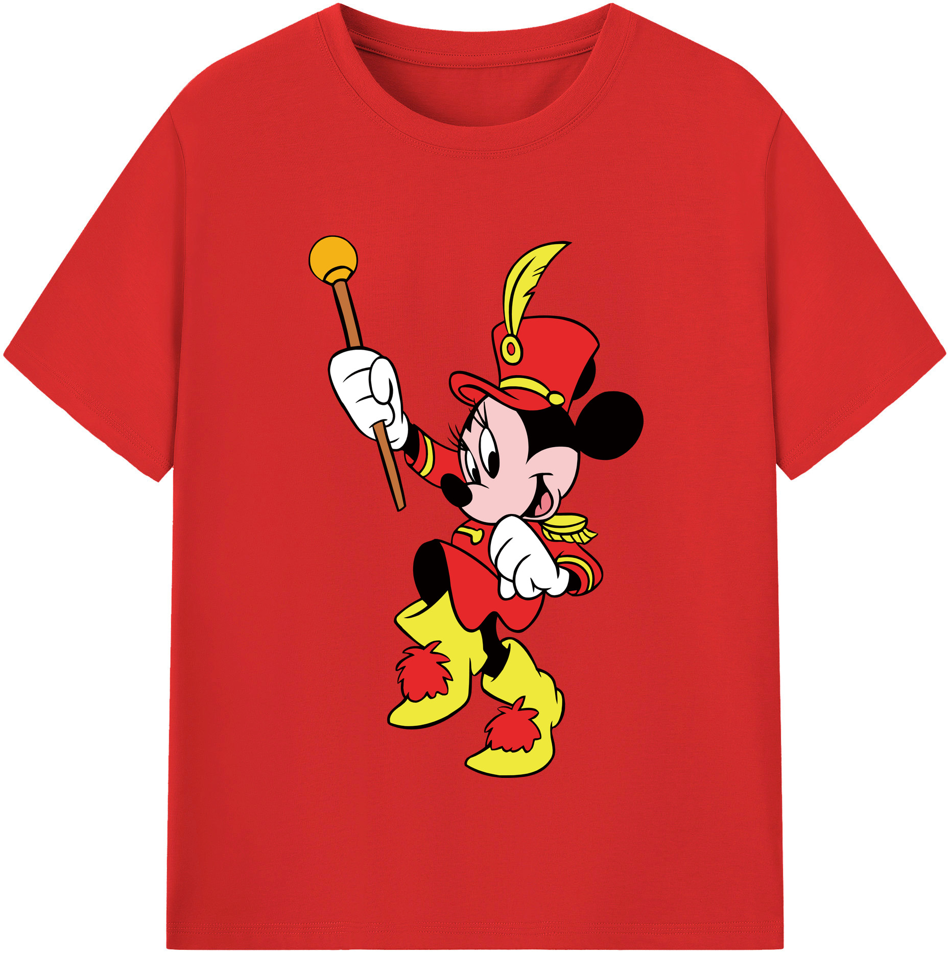 （画像用） ミッキーマウス Mickey Mouse レディースカジュアルプリントTシャツ（綿100％）