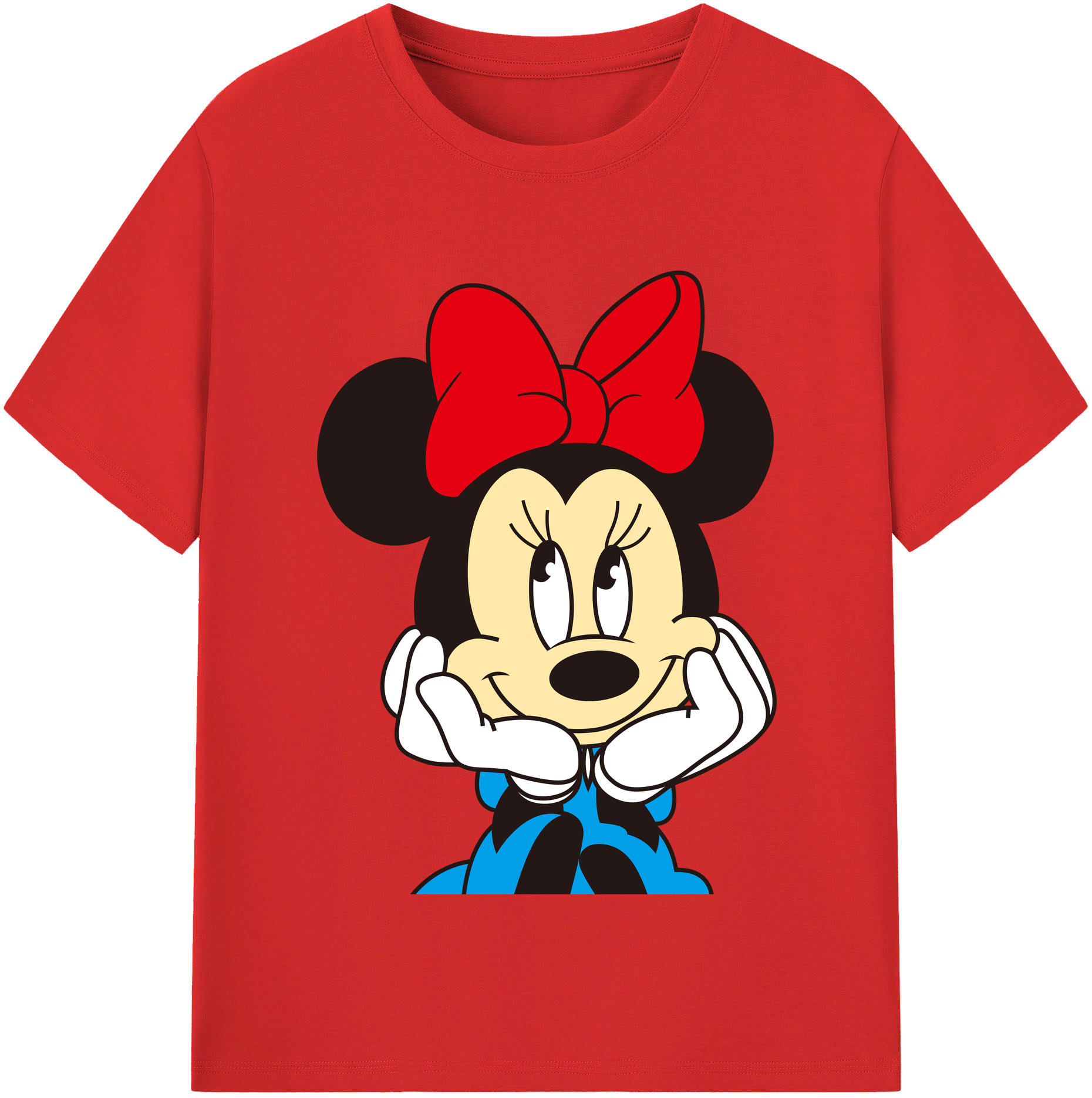 （画像用） ミッキーマウス Mickey Mouse レディースカジュアルプリントTシャツ（綿100％）