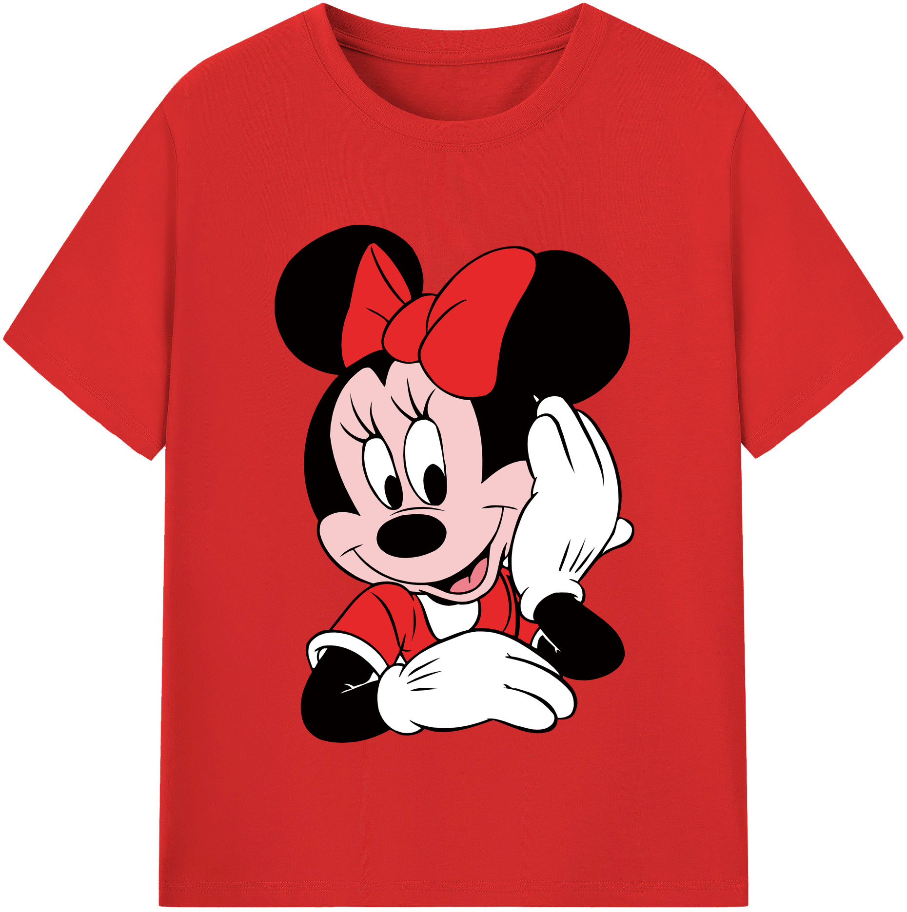 （画像用） ミッキーマウス Mickey Mouse レディースカジュアルプリントTシャツ（綿100％）