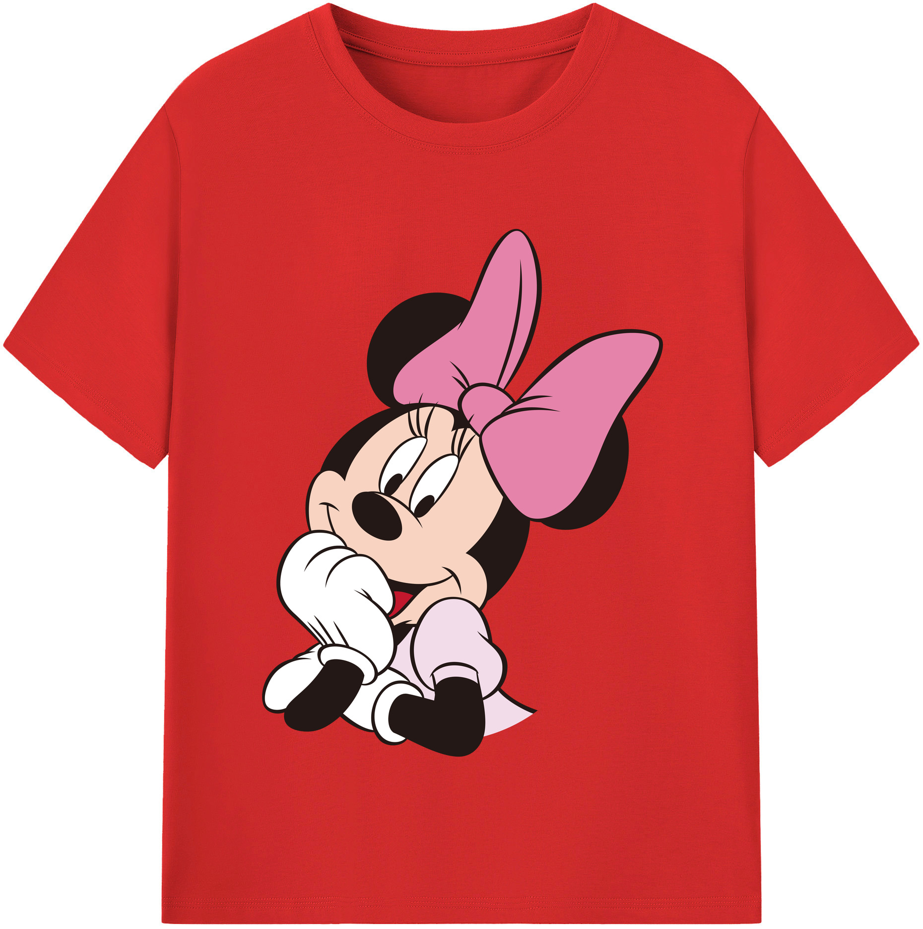 （画像用） ミッキーマウス Mickey Mouse レディースカジュアルプリントTシャツ（綿100％）