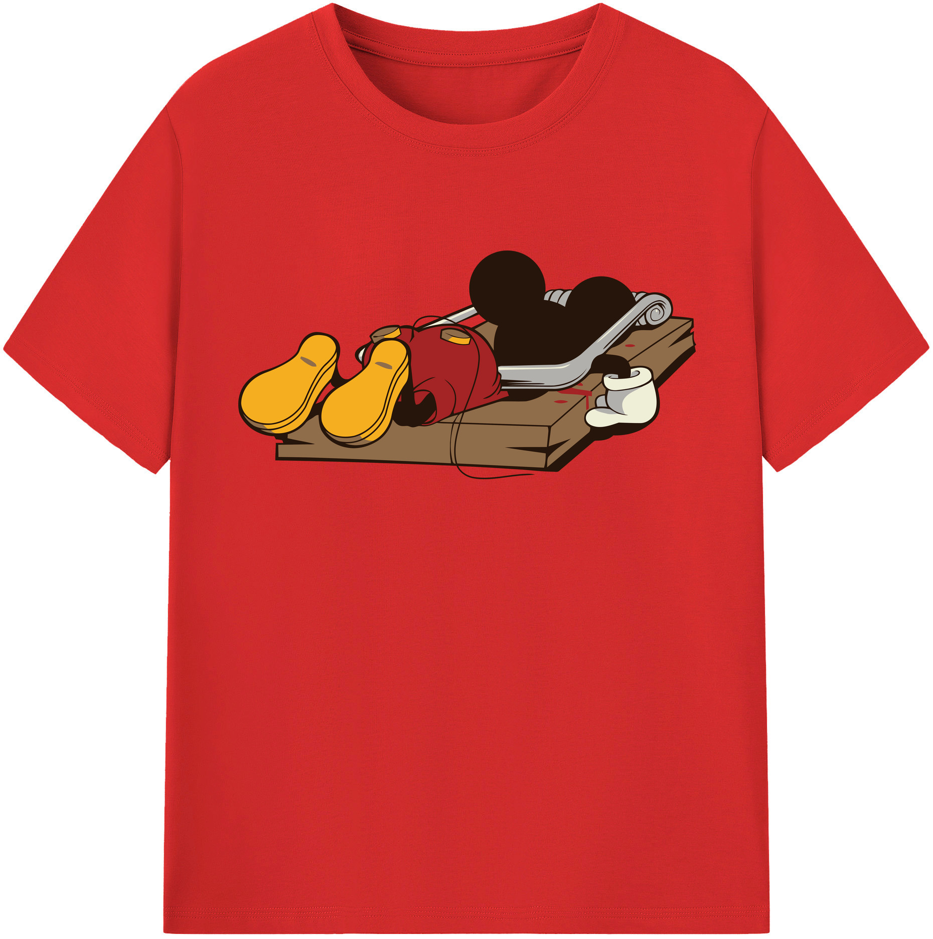 （画像用） ミッキーマウス Mickey Mouse レディースカジュアルプリントTシャツ（綿100％）