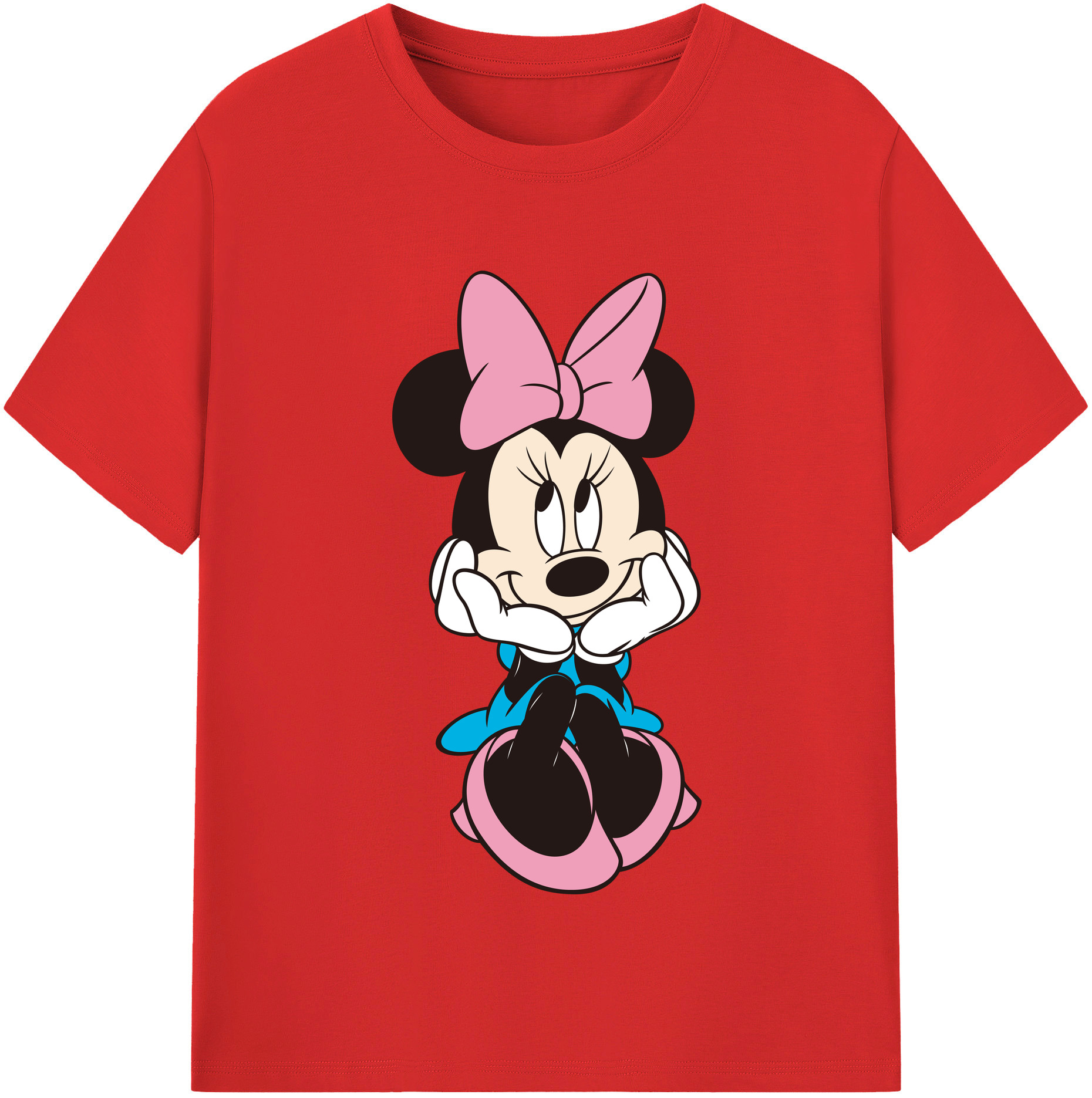 （画像用） ミッキーマウス Mickey Mouse レディースカジュアルプリントTシャツ（綿100％）