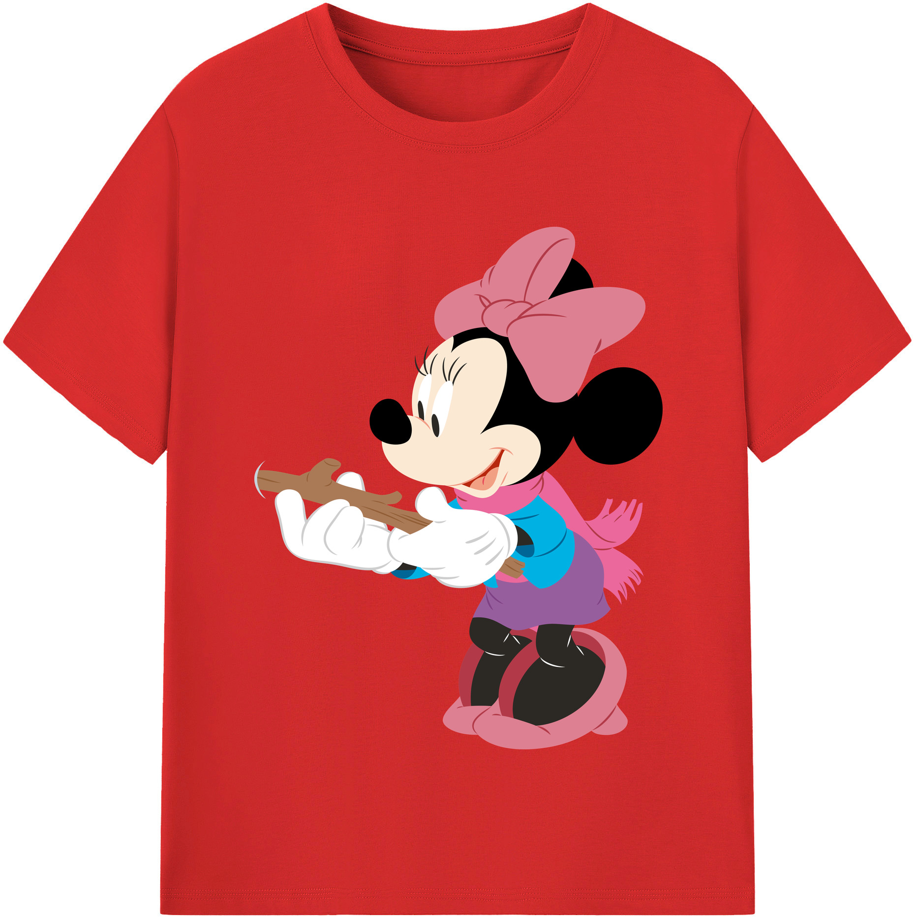 （画像用） ミッキーマウス Mickey Mouse レディースカジュアルプリントTシャツ（綿100％）