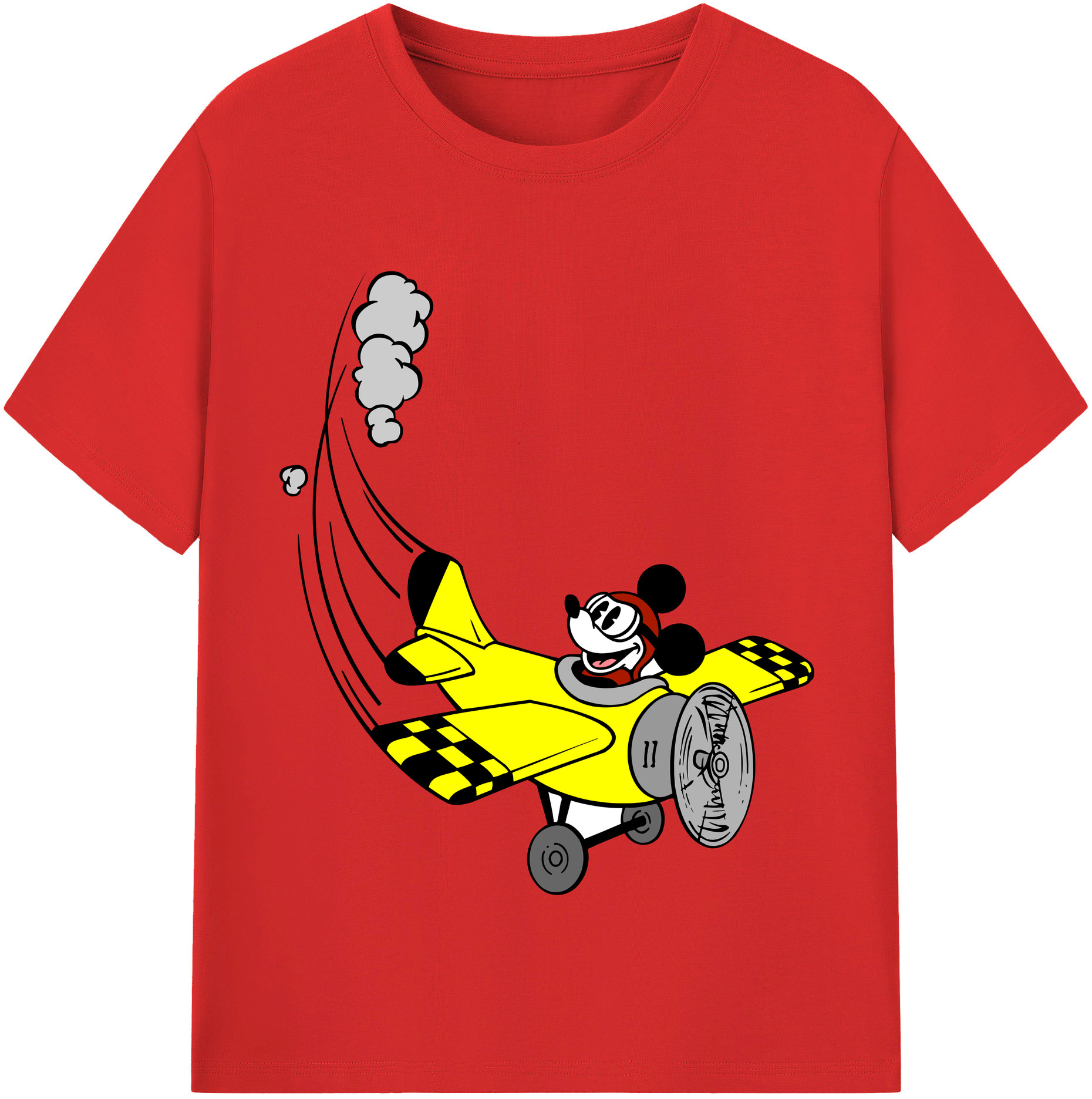 （画像用） ミッキーマウス Mickey Mouse レディースカジュアルプリントTシャツ（綿100％）