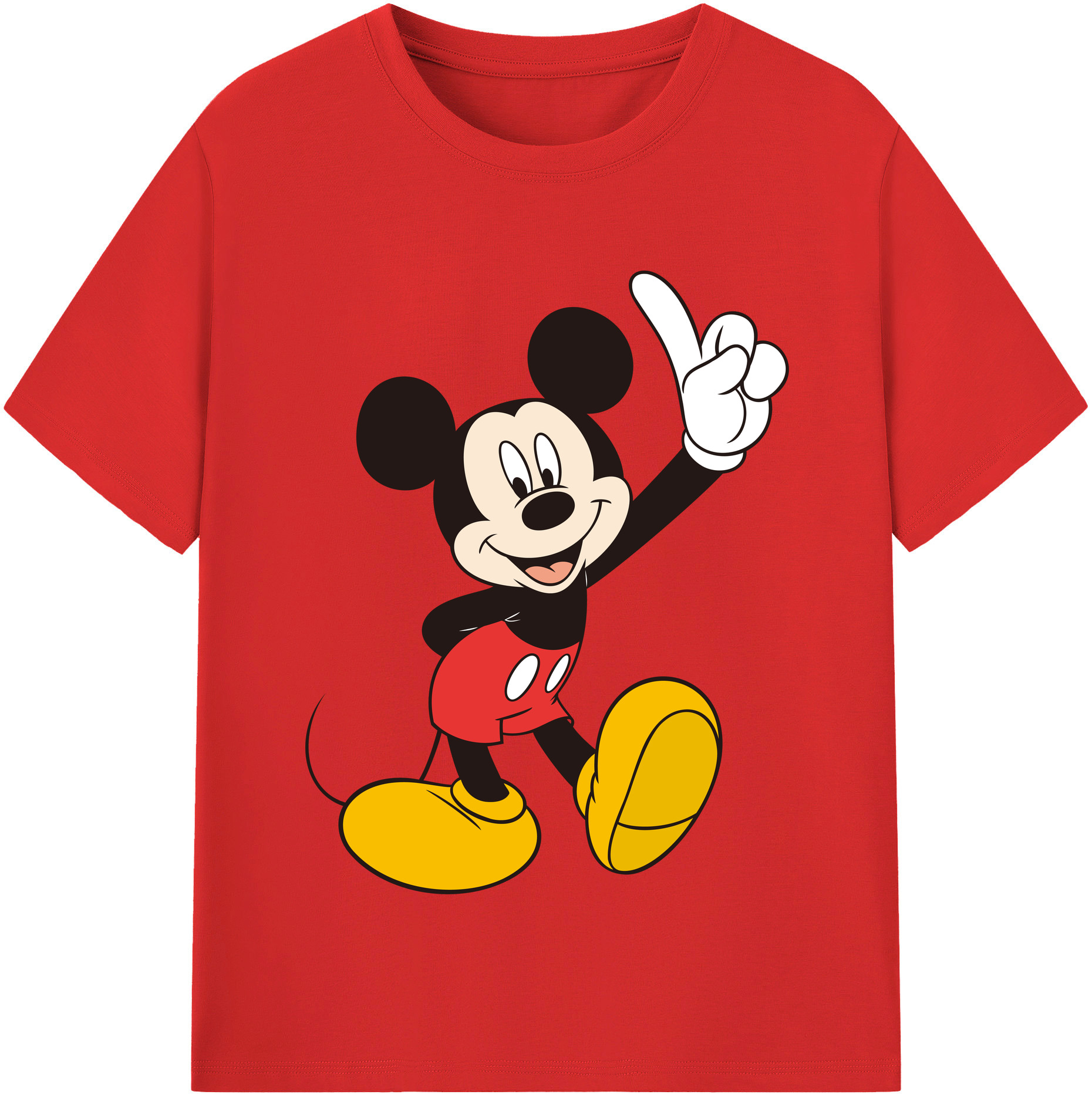 （画像用） ミッキーマウス Mickey Mouse レディースカジュアルプリントTシャツ（綿100％）