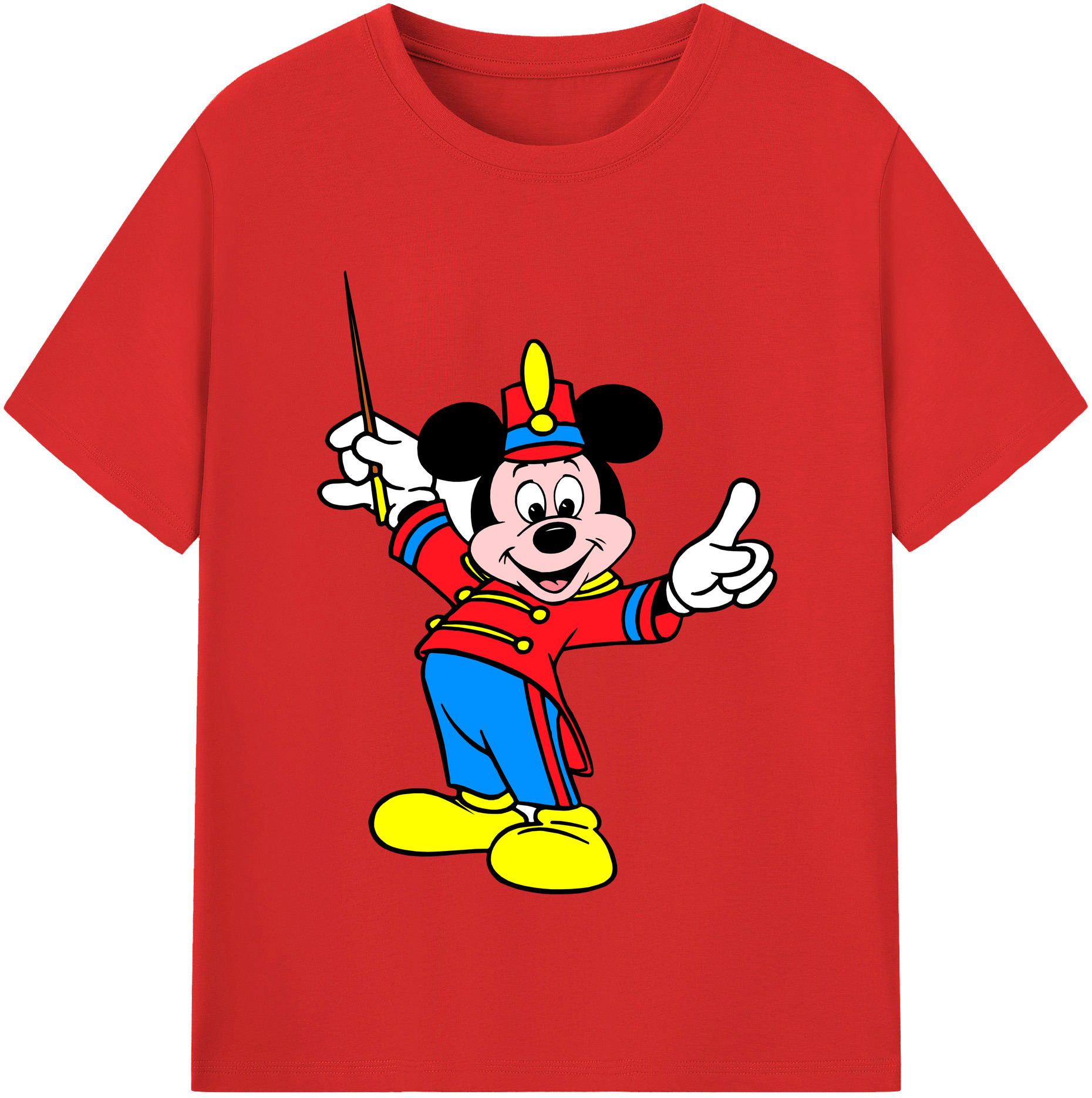 （画像用） ミッキーマウス Mickey Mouse レディースカジュアルプリントTシャツ（綿100％）