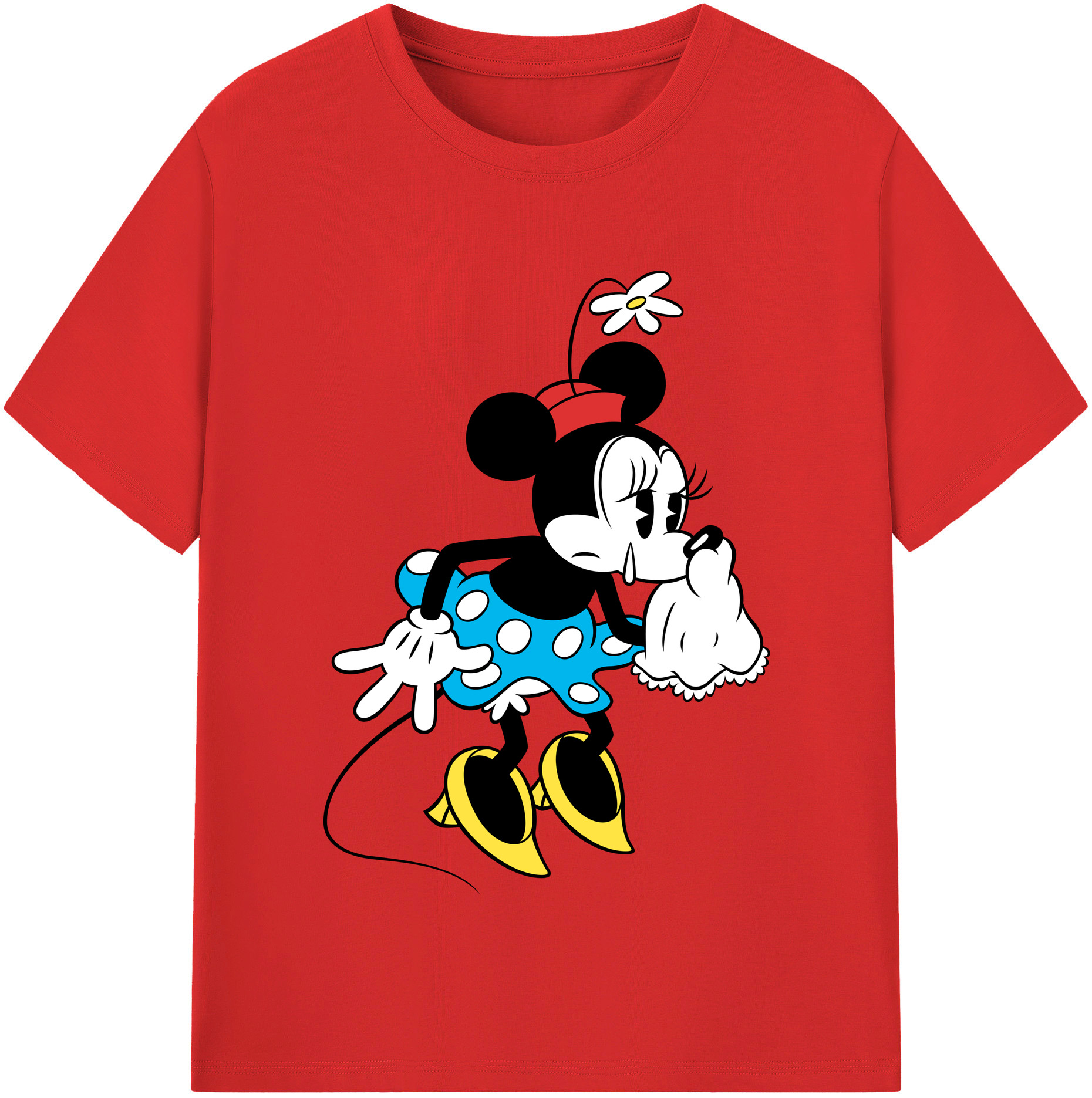 （画像用） ミッキーマウス Mickey Mouse レディースカジュアルプリントTシャツ（綿100％）