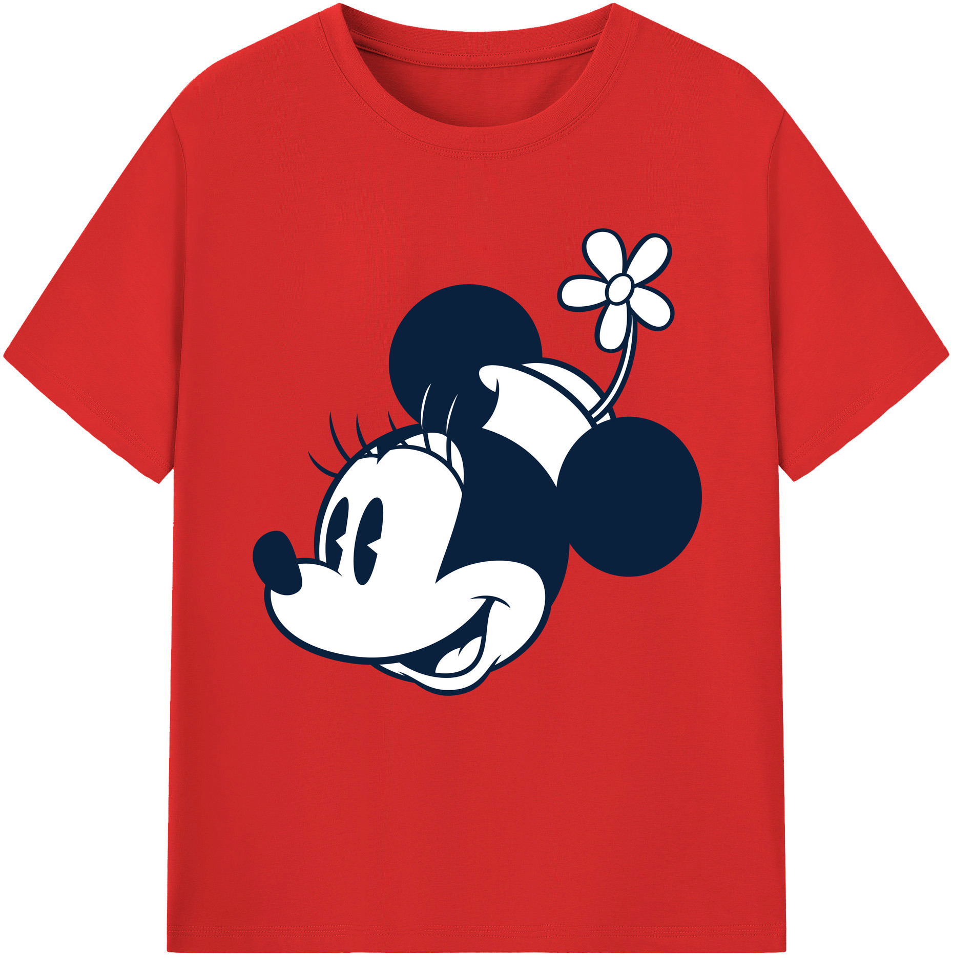 （画像用） ミッキーマウス Mickey Mouse レディースカジュアルプリントTシャツ（綿100％）